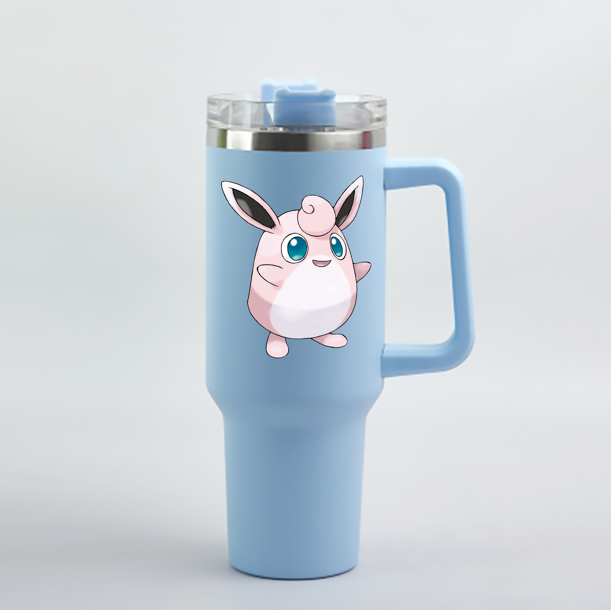 （画像用） ポケットモンスター Pokémon 1200mL車用タンブラー - クリスタルステッカー（プラスチックストロー付き）
