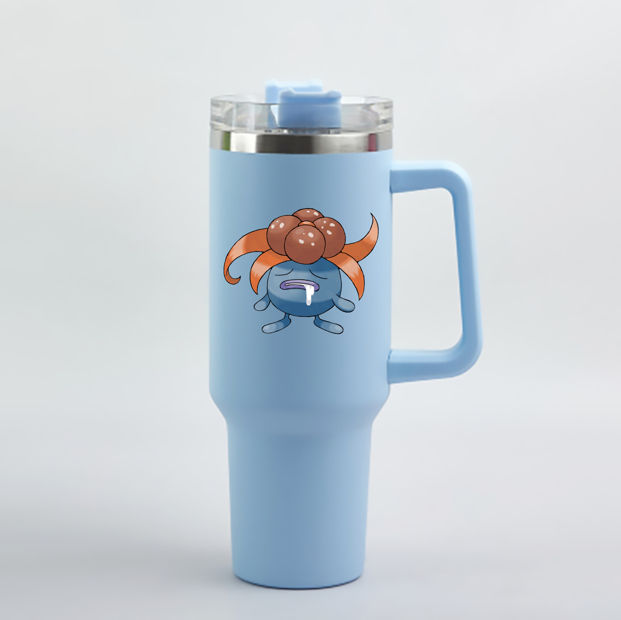 （画像用） ポケットモンスター Pokémon 1200mL車用タンブラー - クリスタルステッカー（プラスチックストロー付き）