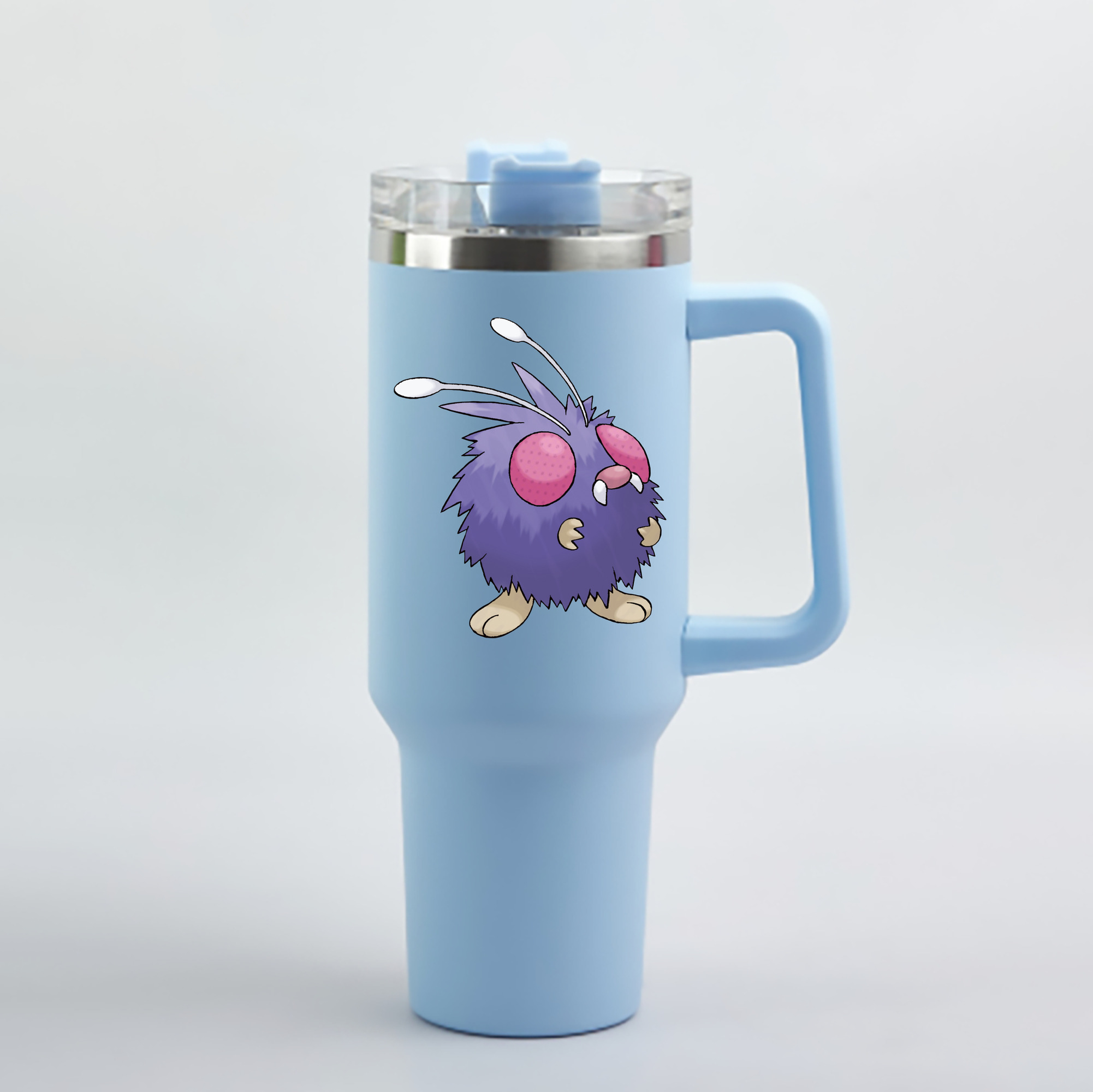 （画像用） ポケットモンスター Pokémon 1200mL車用タンブラー - クリスタルステッカー（プラスチックストロー付き）