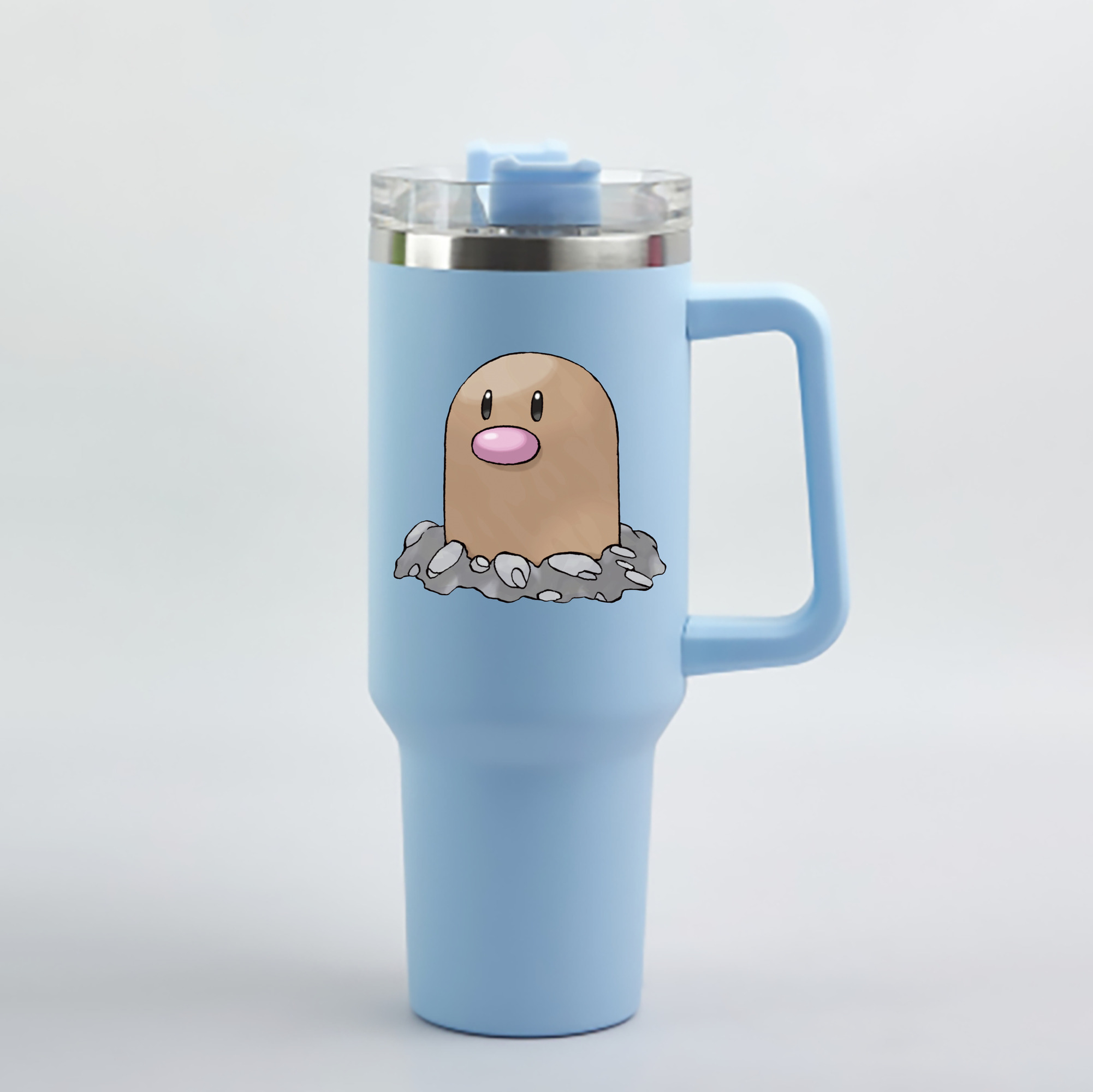 （画像用） ポケットモンスター Pokémon 1200mL車用タンブラー - クリスタルステッカー（プラスチックストロー付き）