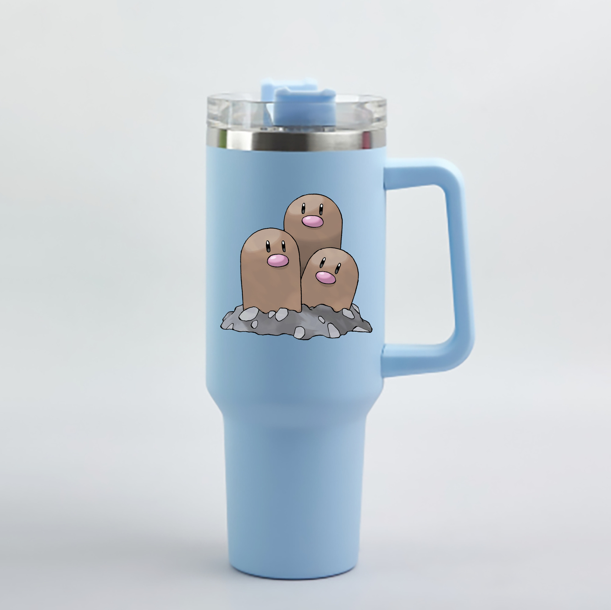 （画像用） ポケットモンスター Pokémon 1200mL車用タンブラー - クリスタルステッカー（プラスチックストロー付き）