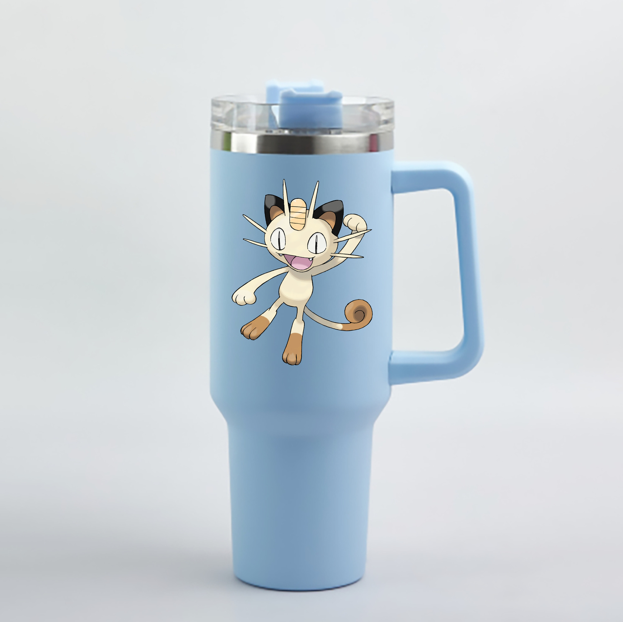 （画像用） ポケットモンスター Pokémon 1200mL車用タンブラー - クリスタルステッカー（プラスチックストロー付き）