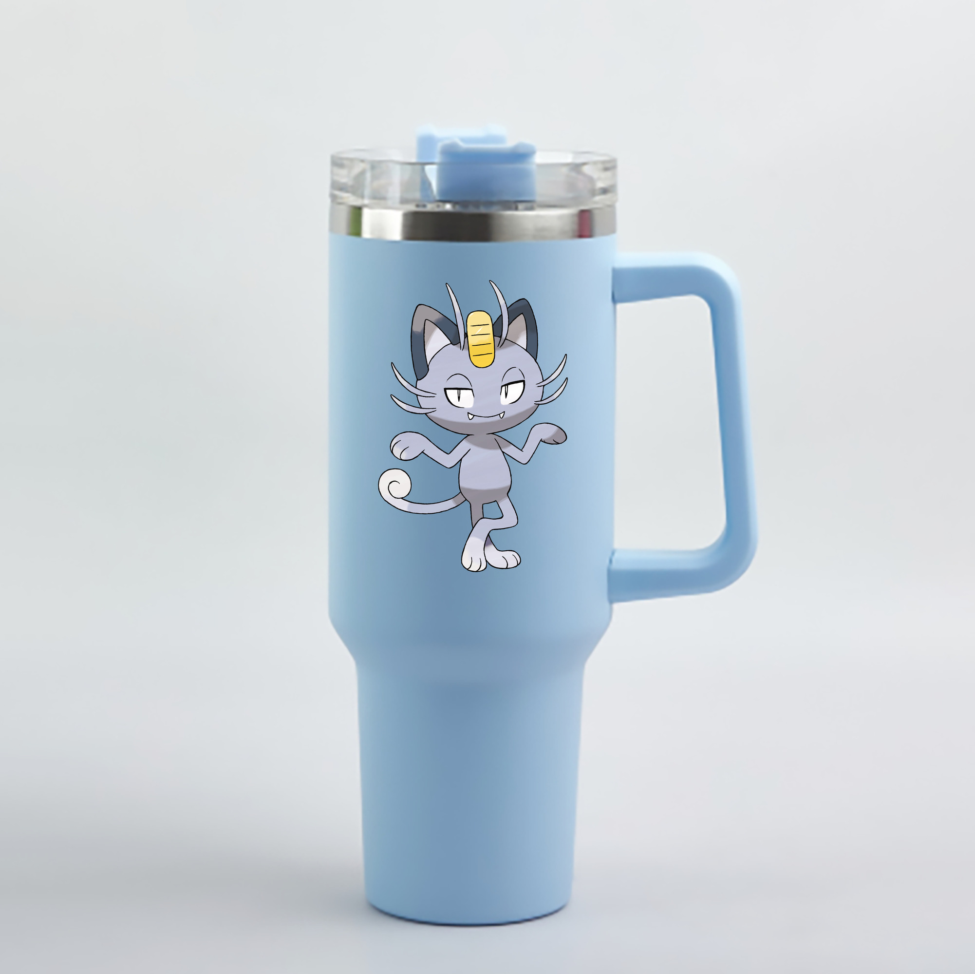 （画像用） ポケットモンスター Pokémon 1200mL車用タンブラー - クリスタルステッカー（プラスチックストロー付き）