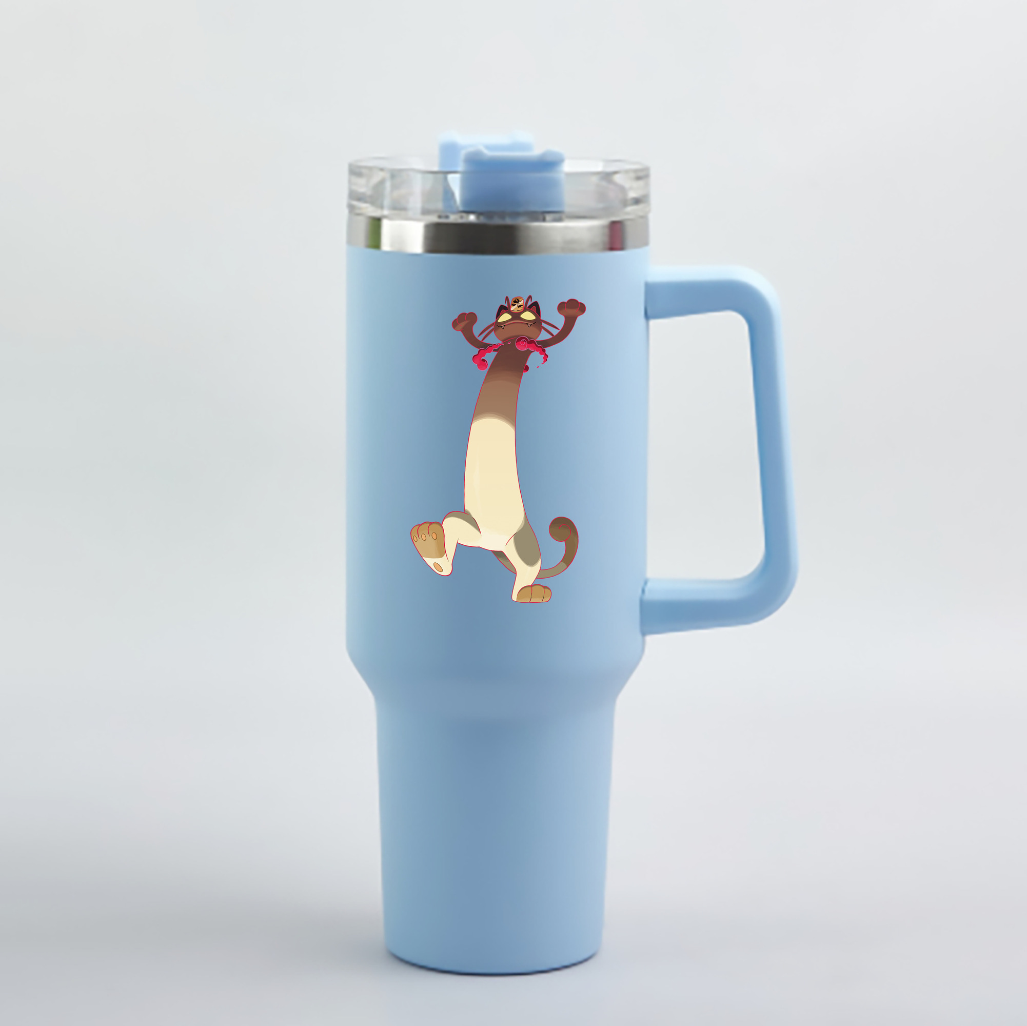 （画像用） ポケットモンスター Pokémon 1200mL車用タンブラー - クリスタルステッカー（プラスチックストロー付き）