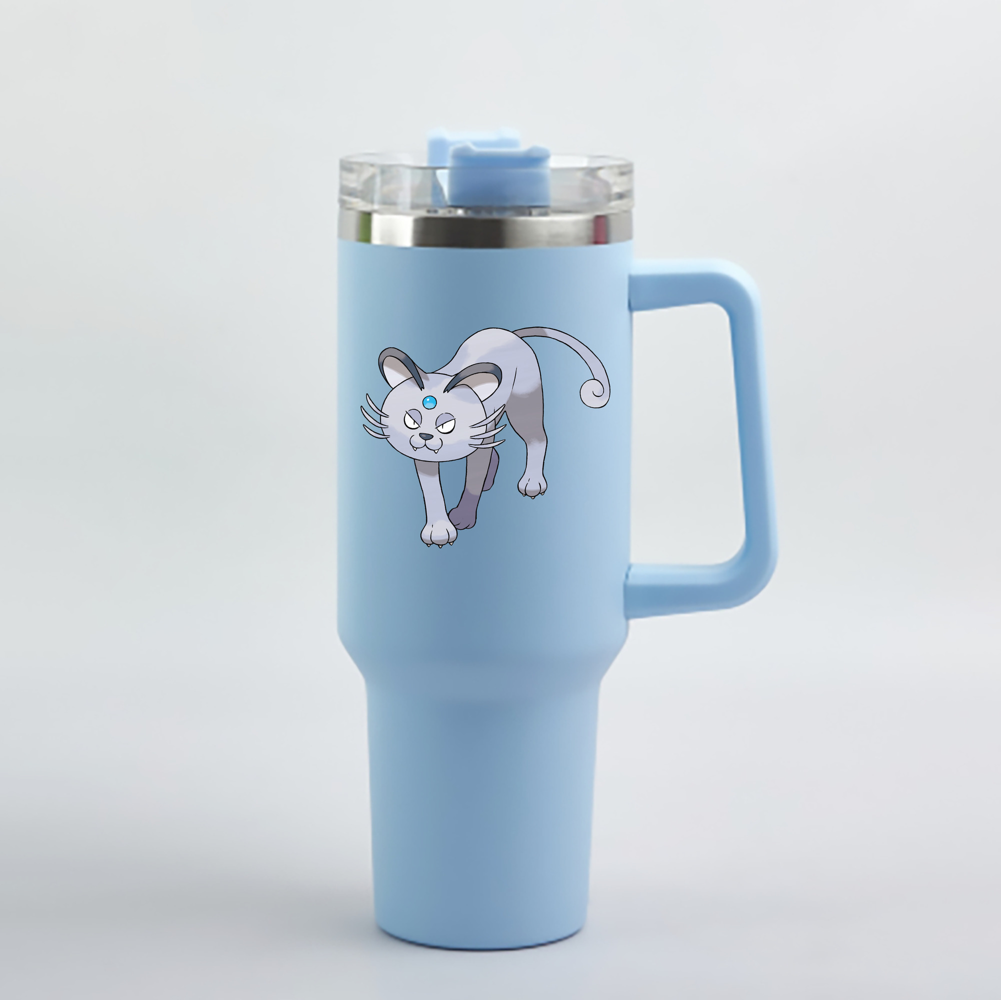 （画像用） ポケットモンスター Pokémon 1200mL車用タンブラー - クリスタルステッカー（プラスチックストロー付き）