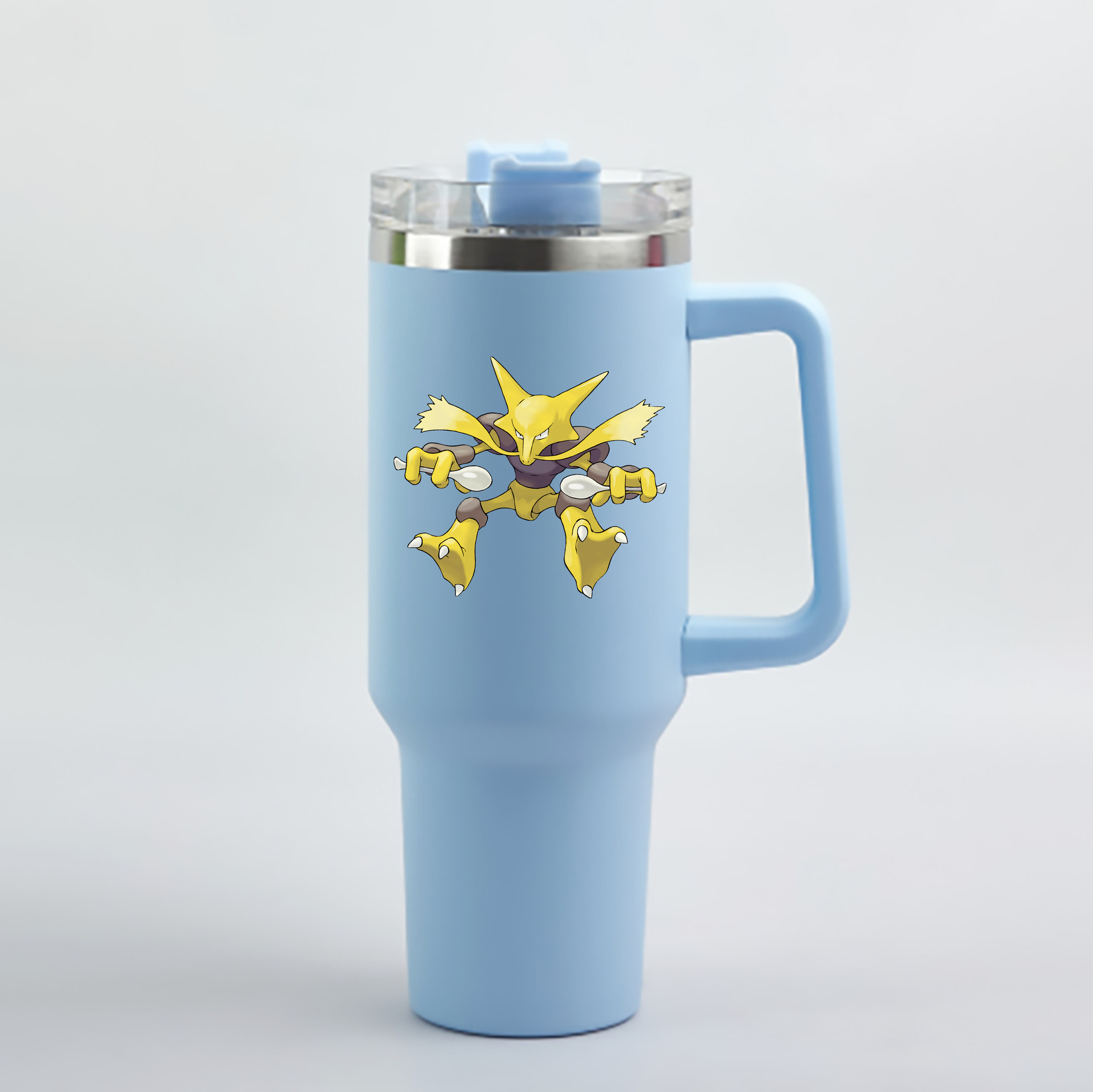 （画像用） ポケットモンスター Pokémon 1200mL車用タンブラー - クリスタルステッカー（プラスチックストロー付き）