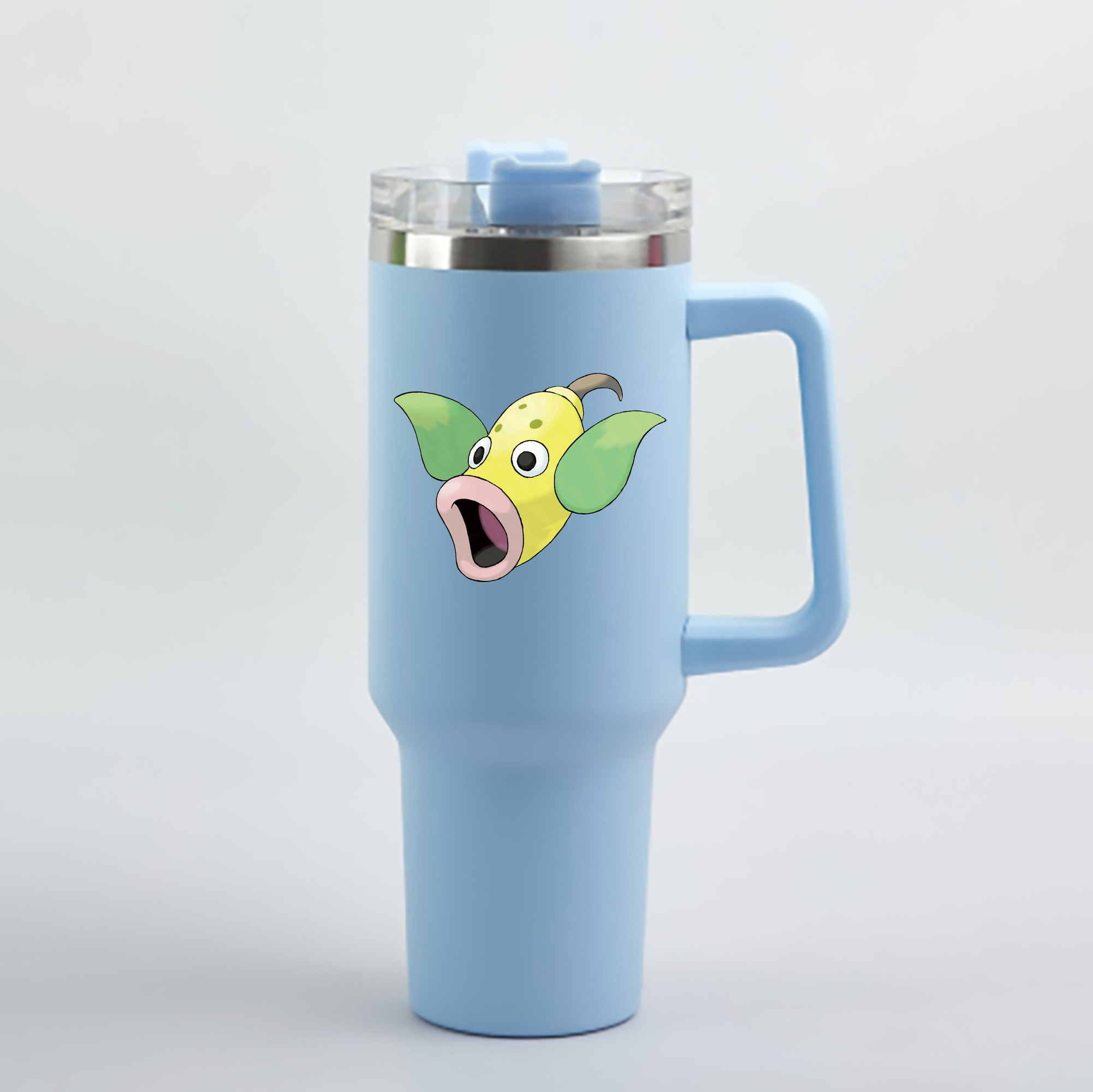 （画像用） ポケットモンスター Pokémon 1200mL車用タンブラー - クリスタルステッカー（プラスチックストロー付き）