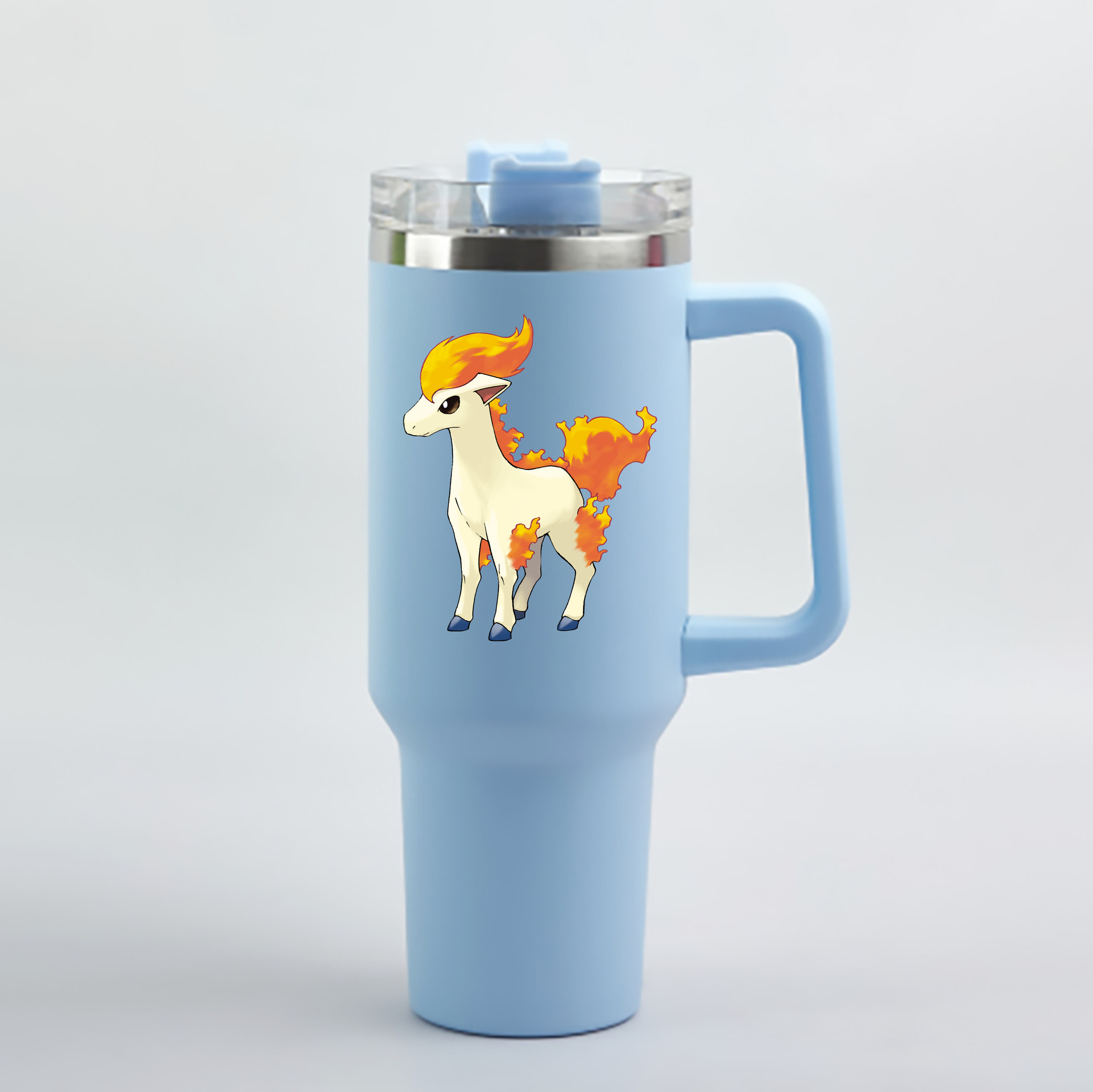 （画像用） ポケットモンスター Pokémon 1200mL車用タンブラー - クリスタルステッカー（プラスチックストロー付き）