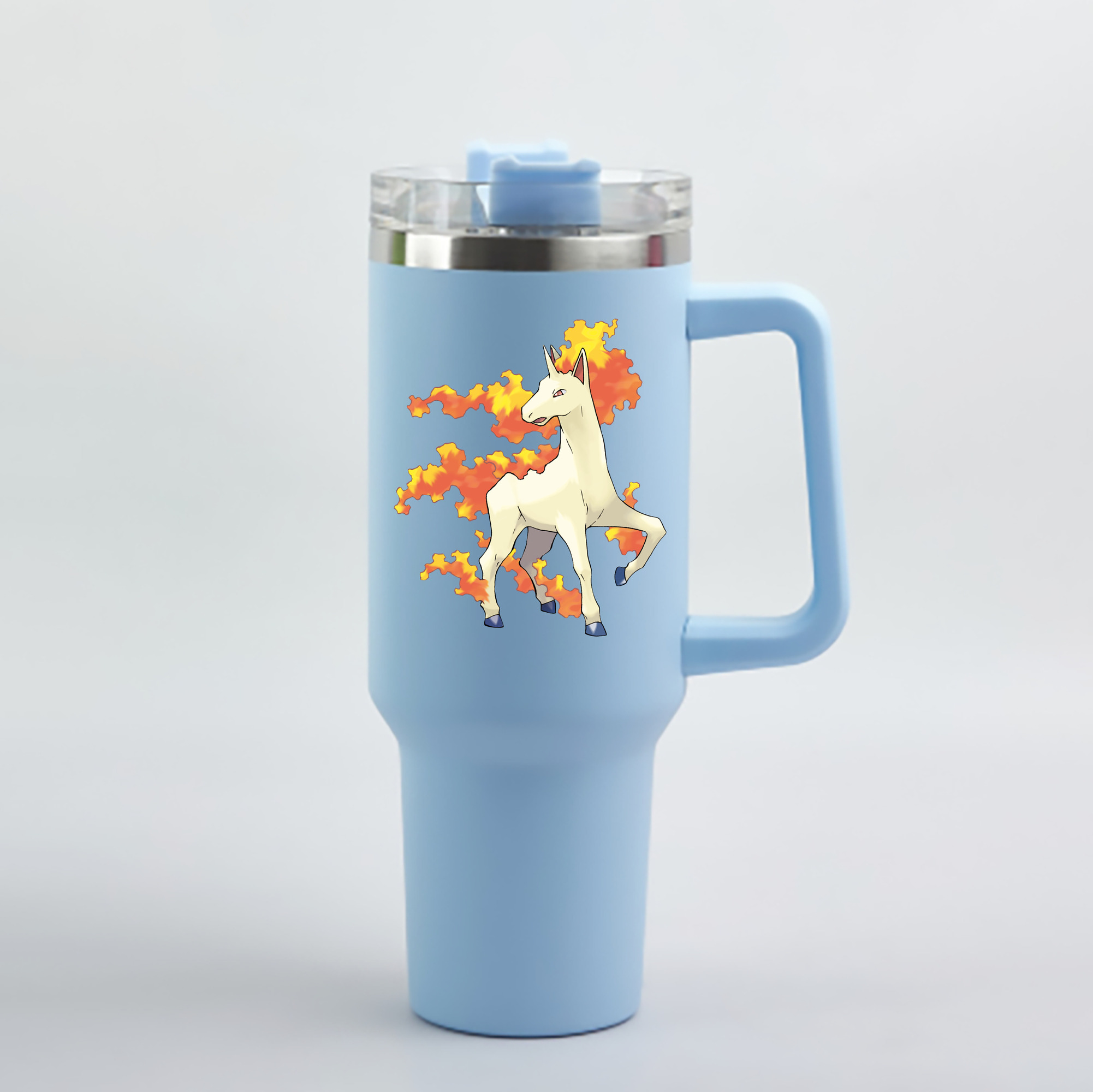 （画像用） ポケットモンスター Pokémon 1200mL車用タンブラー - クリスタルステッカー（プラスチックストロー付き）