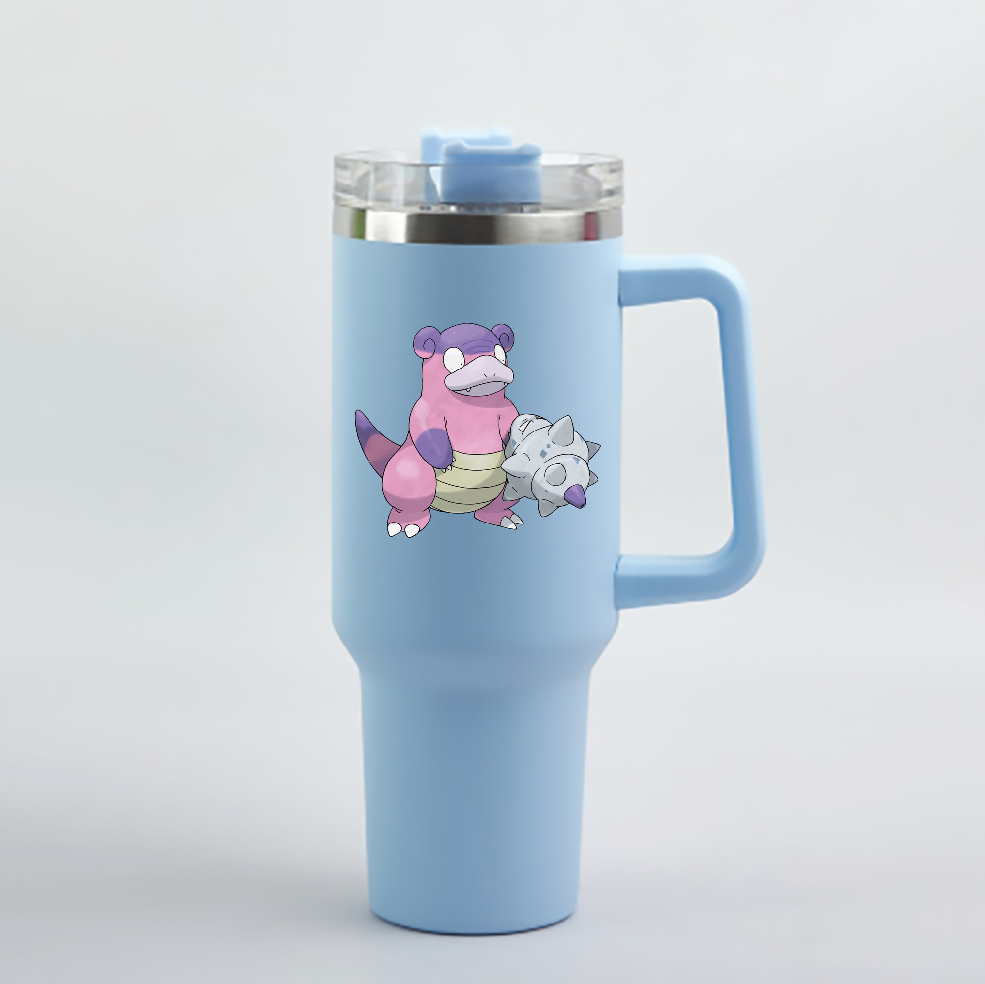 （画像用） ポケットモンスター Pokémon 1200mL車用タンブラー - クリスタルステッカー（プラスチックストロー付き）