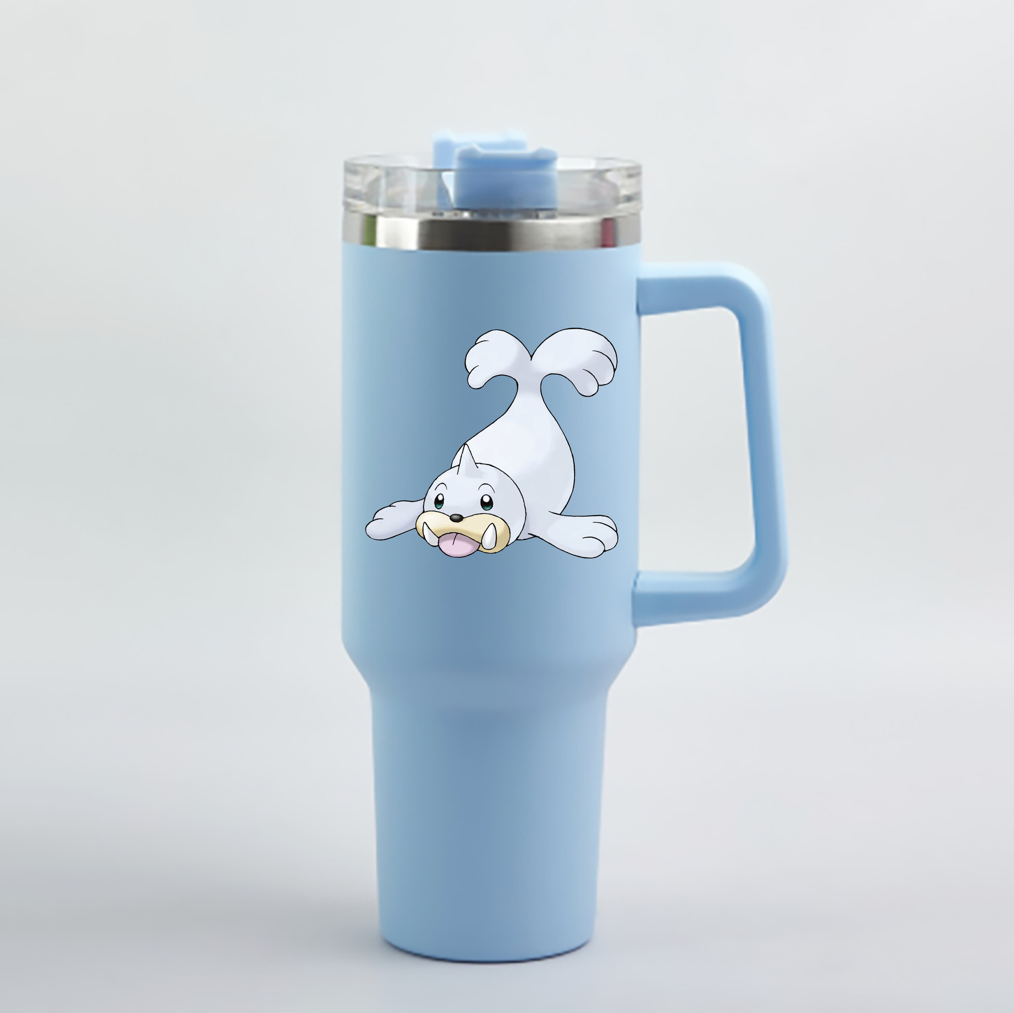 （画像用） ポケットモンスター Pokémon 1200mL車用タンブラー - クリスタルステッカー（プラスチックストロー付き）