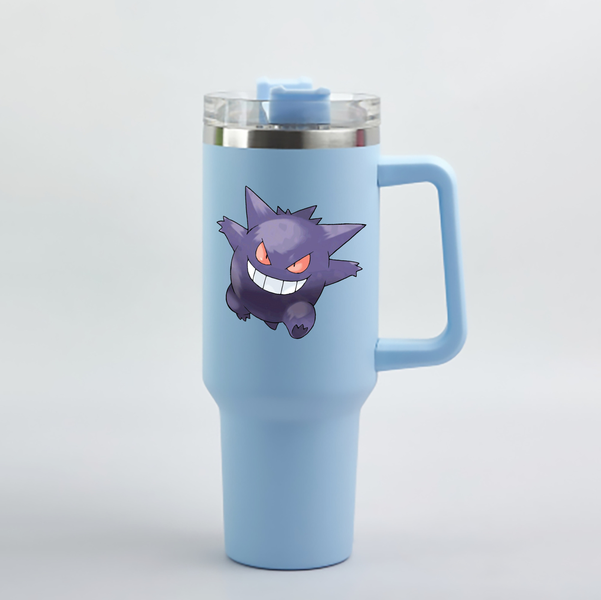 （画像用） ポケットモンスター Pokémon 1200mL車用タンブラー - クリスタルステッカー（プラスチックストロー付き）