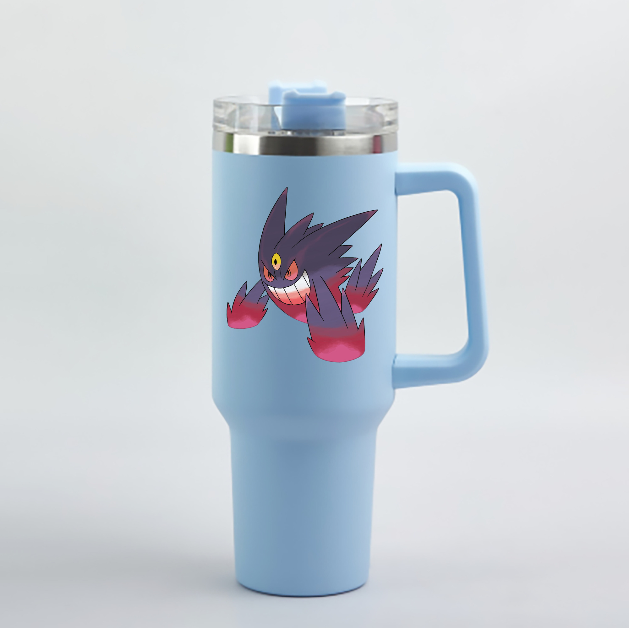 （画像用） ポケットモンスター Pokémon 1200mL車用タンブラー - クリスタルステッカー（プラスチックストロー付き）