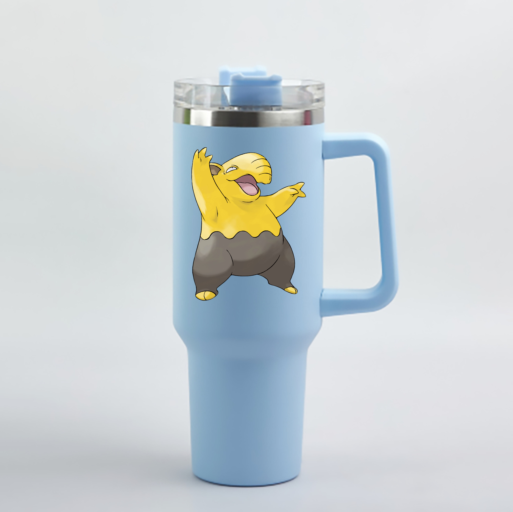 （画像用） ポケットモンスター Pokémon 1200mL車用タンブラー - クリスタルステッカー（プラスチックストロー付き）