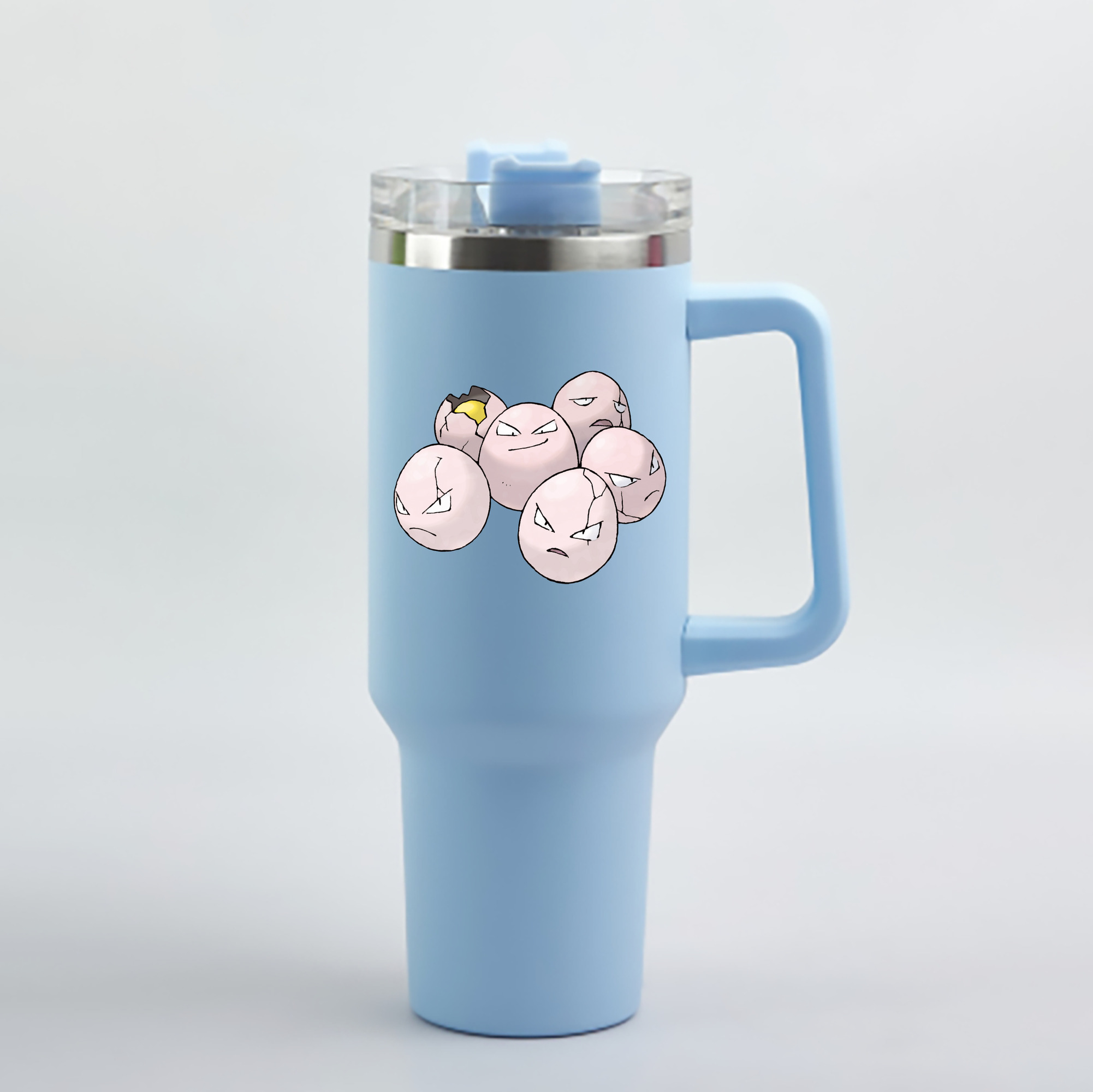 （画像用） ポケットモンスター Pokémon 1200mL車用タンブラー - クリスタルステッカー（プラスチックストロー付き）
