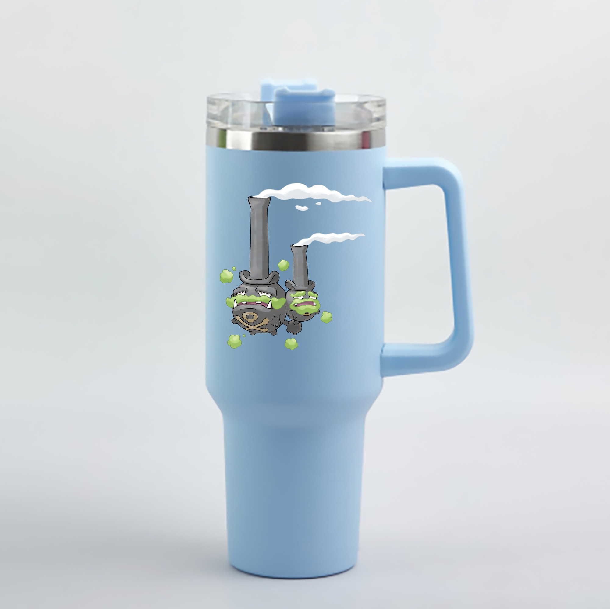 （画像用） ポケットモンスター Pokémon 1200mL車用タンブラー - クリスタルステッカー（プラスチックストロー付き）