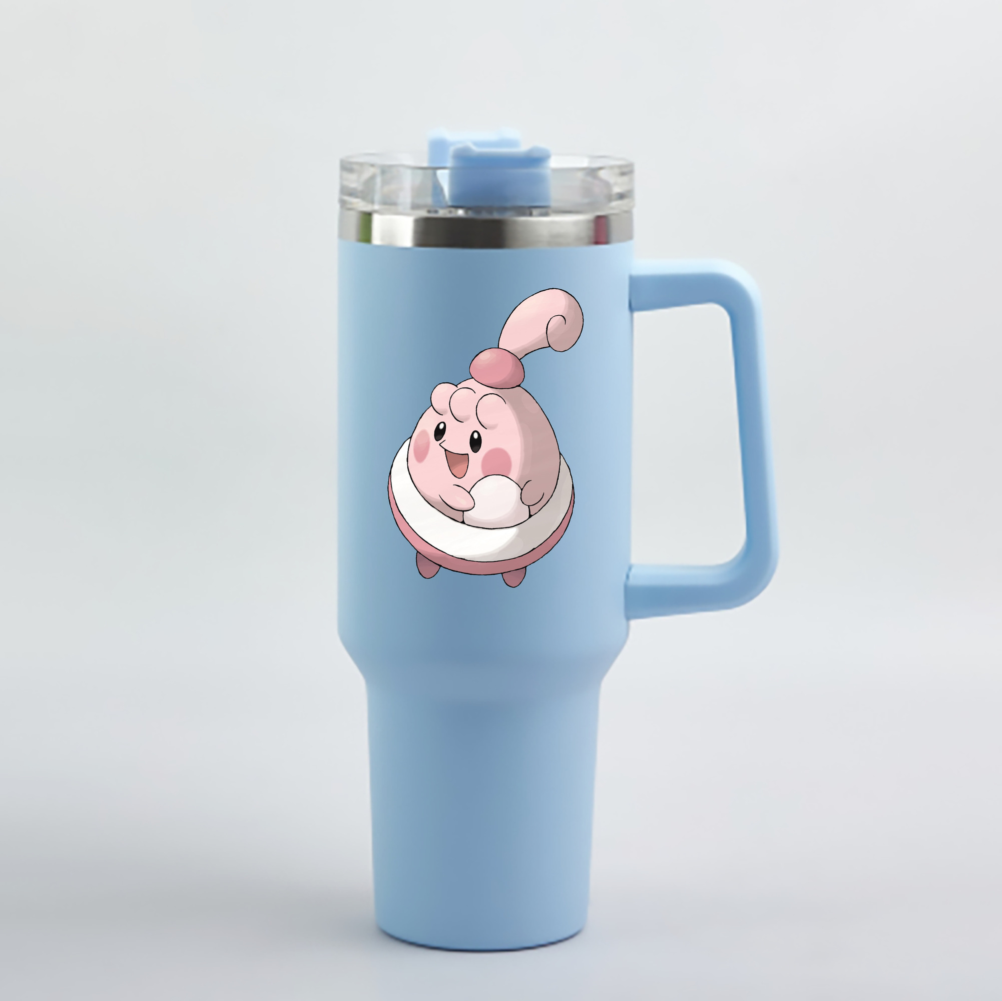 （画像用） ポケットモンスター Pokémon 1200mL車用タンブラー - クリスタルステッカー（プラスチックストロー付き）