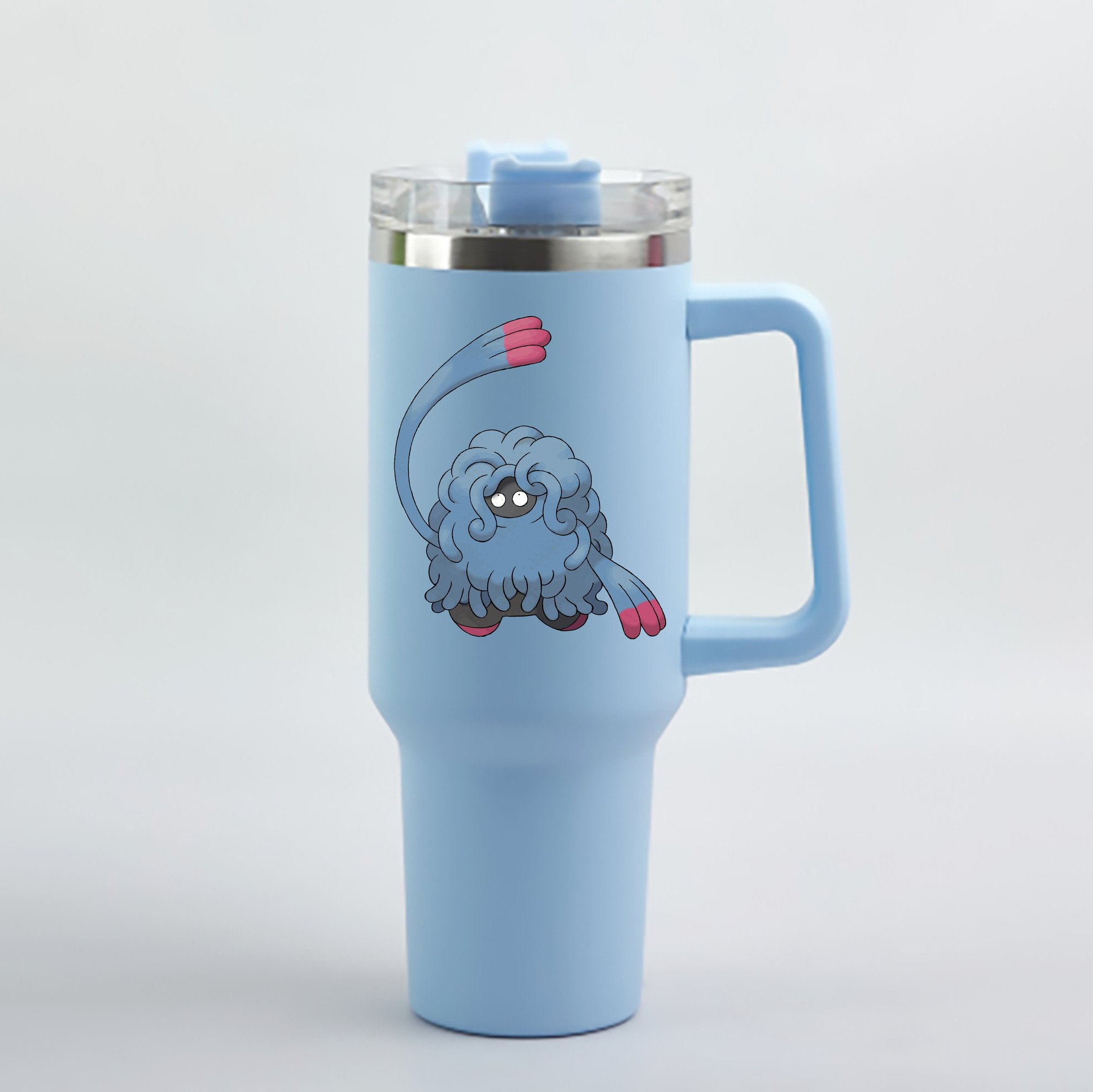 （画像用） ポケットモンスター Pokémon 1200mL車用タンブラー - クリスタルステッカー（プラスチックストロー付き）