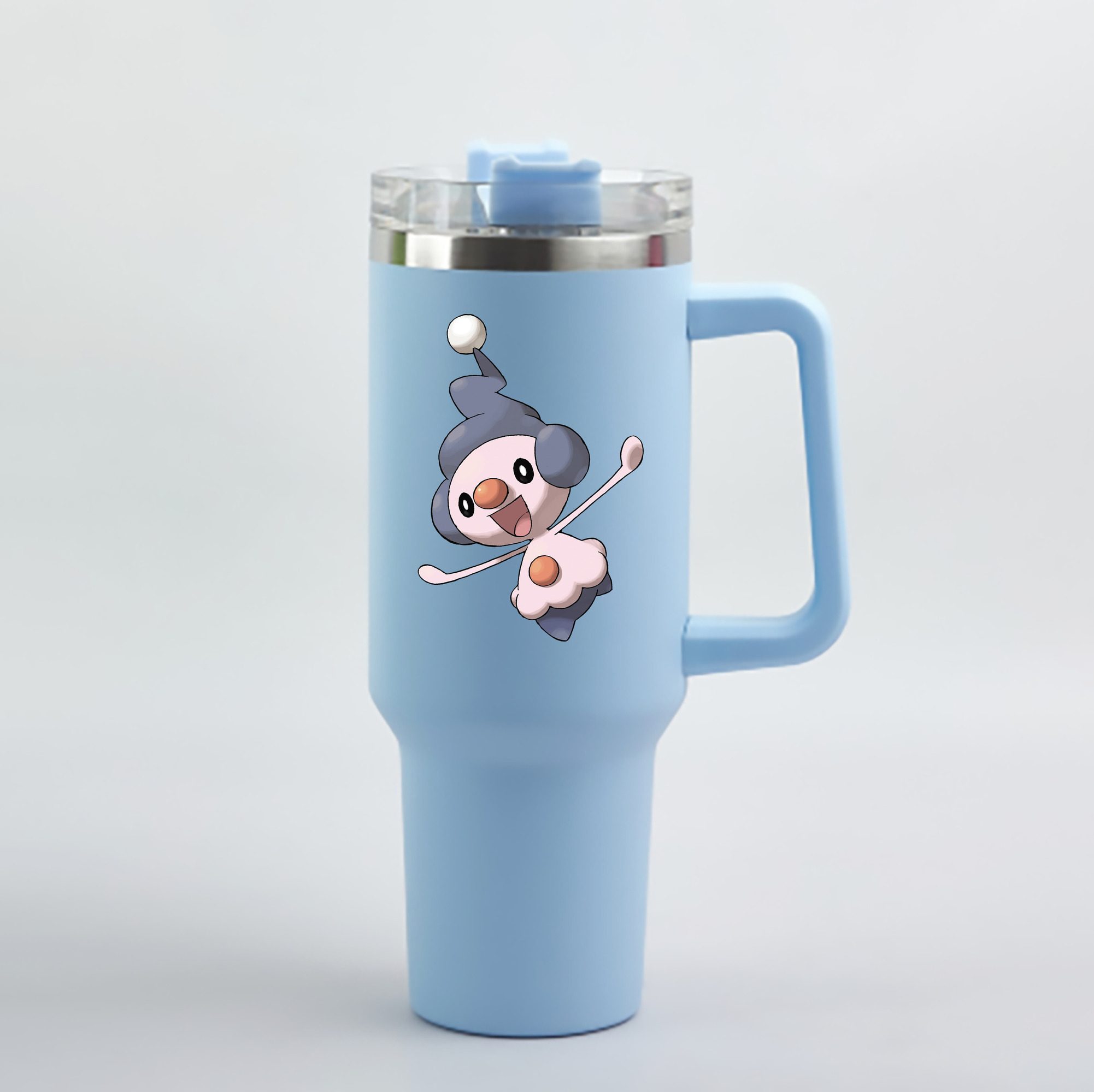 （画像用） ポケットモンスター Pokémon 1200mL車用タンブラー - クリスタルステッカー（プラスチックストロー付き）