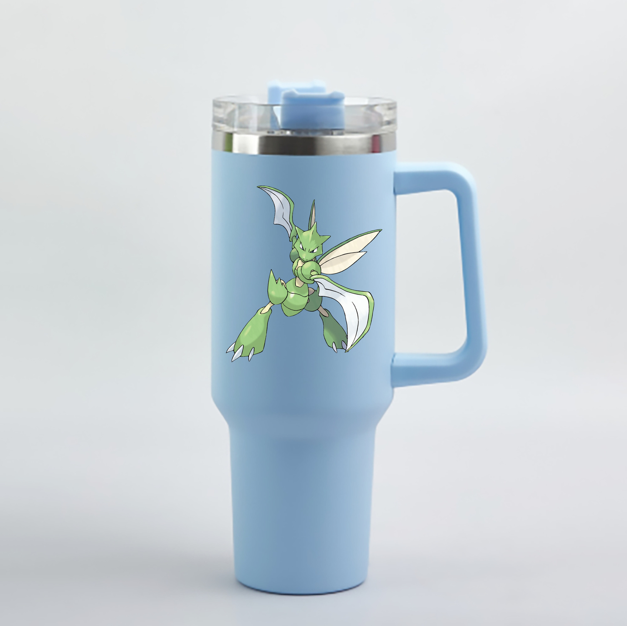 （画像用） ポケットモンスター Pokémon 1200mL車用タンブラー - クリスタルステッカー（プラスチックストロー付き）