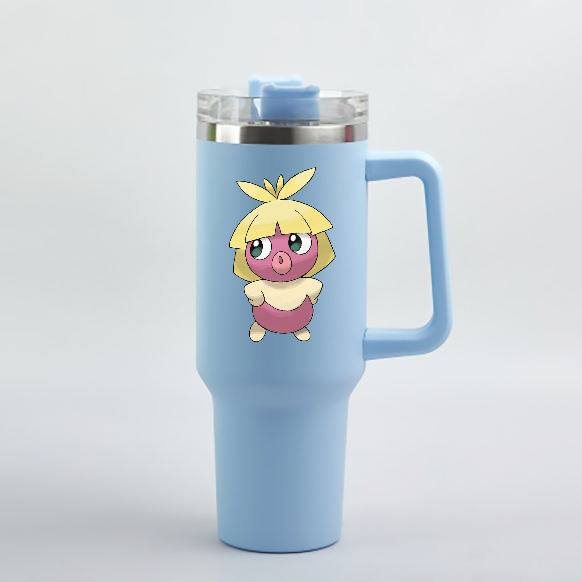 （画像用） ポケットモンスター Pokémon 1200mL車用タンブラー - クリスタルステッカー（プラスチックストロー付き）