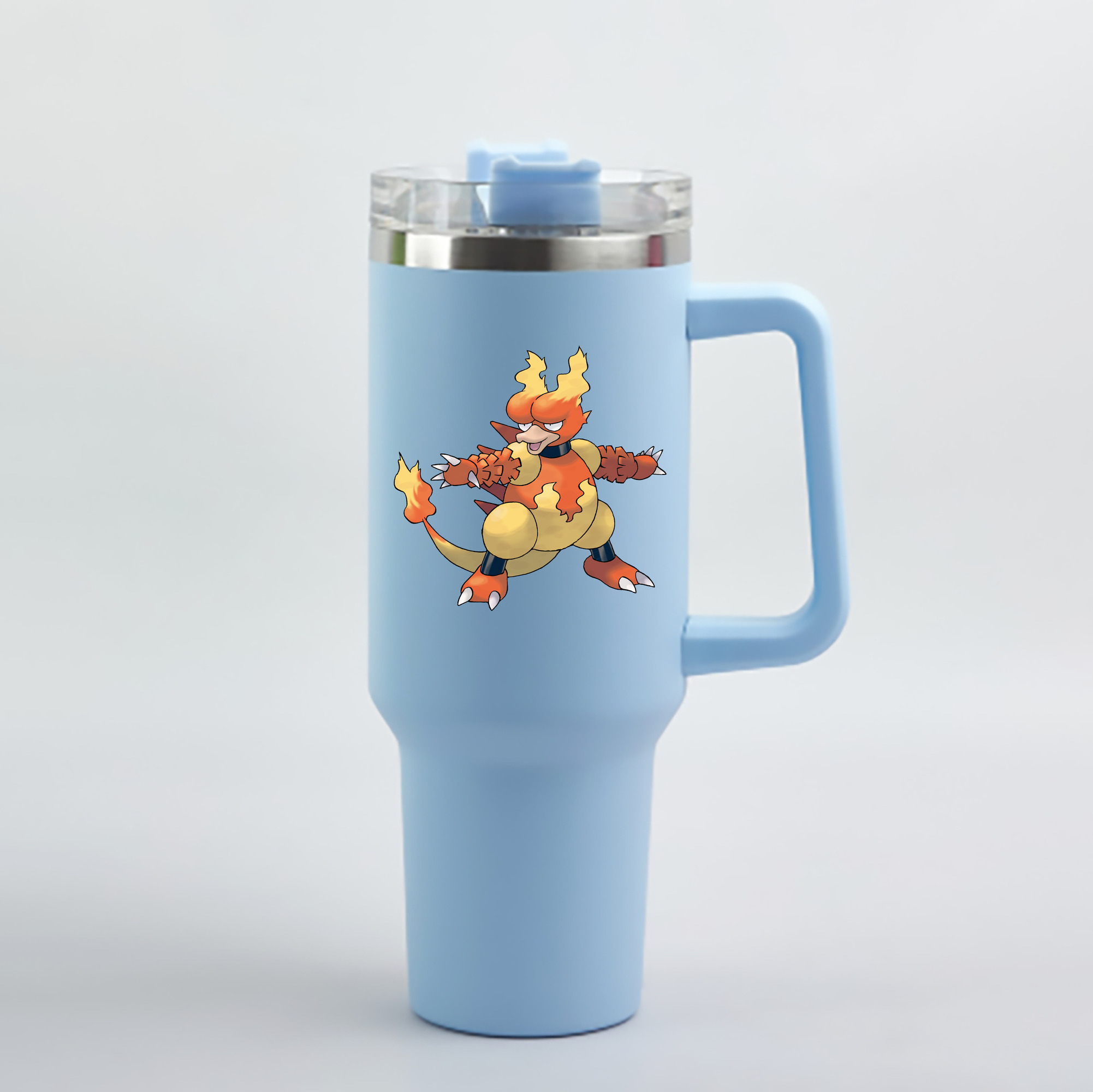 （画像用） ポケットモンスター Pokémon 1200mL車用タンブラー - クリスタルステッカー（プラスチックストロー付き）