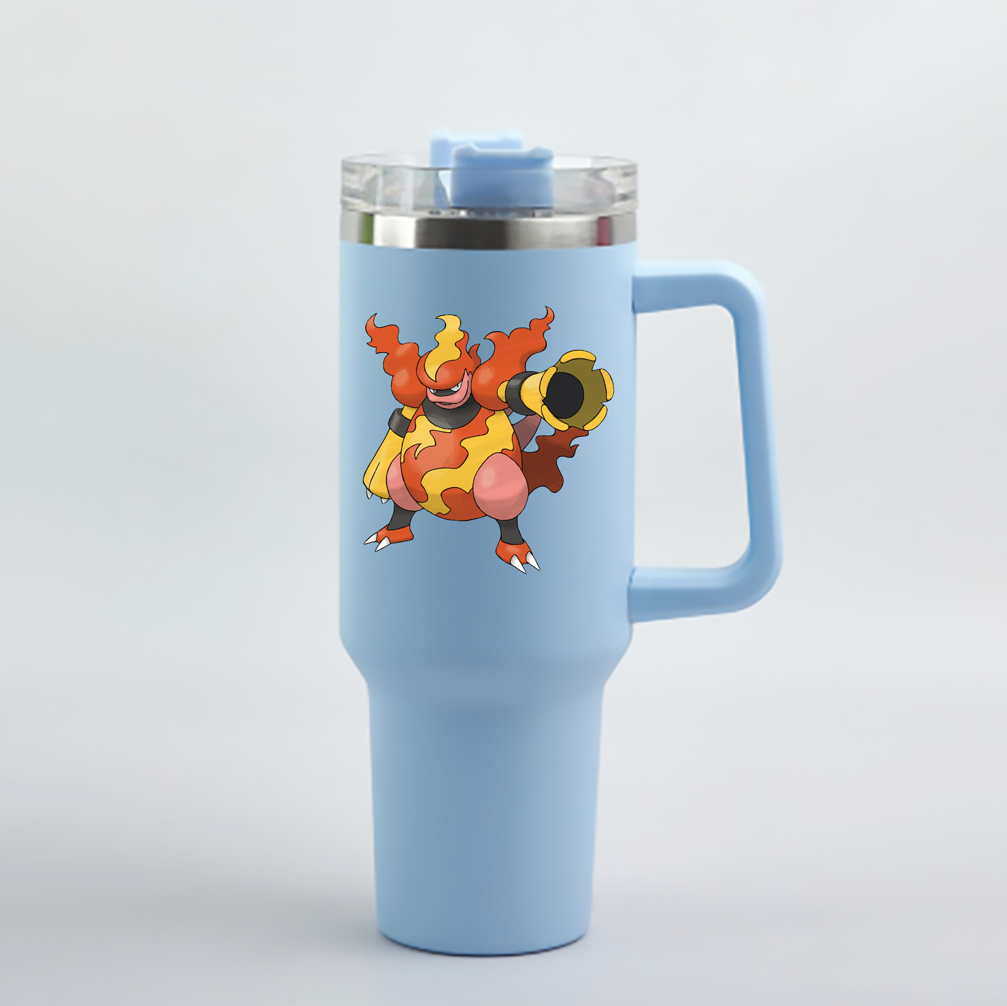 （画像用） ポケットモンスター Pokémon 1200mL車用タンブラー - クリスタルステッカー（プラスチックストロー付き）