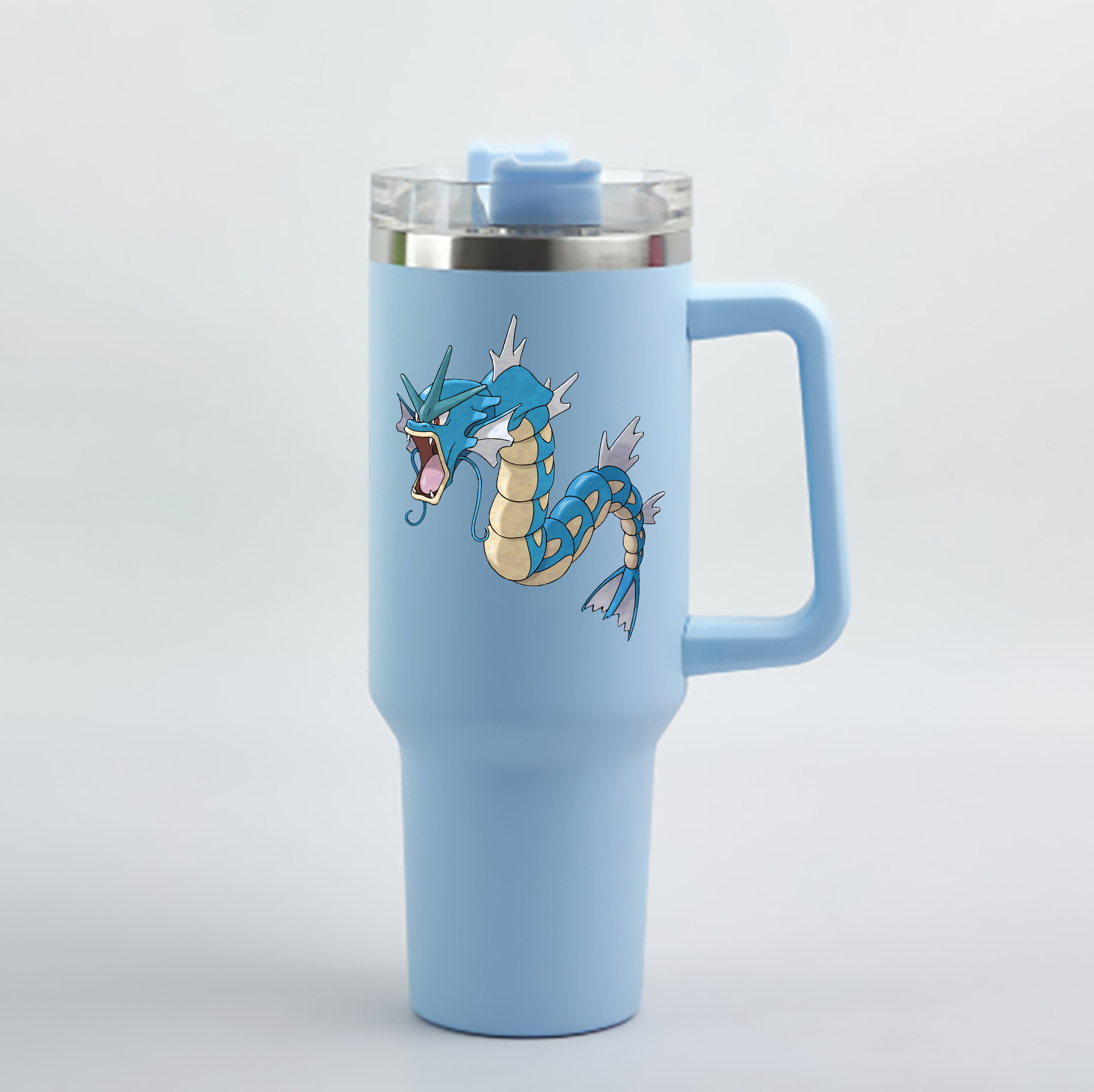（画像用） ポケットモンスター Pokémon 1200mL車用タンブラー - クリスタルステッカー（プラスチックストロー付き）