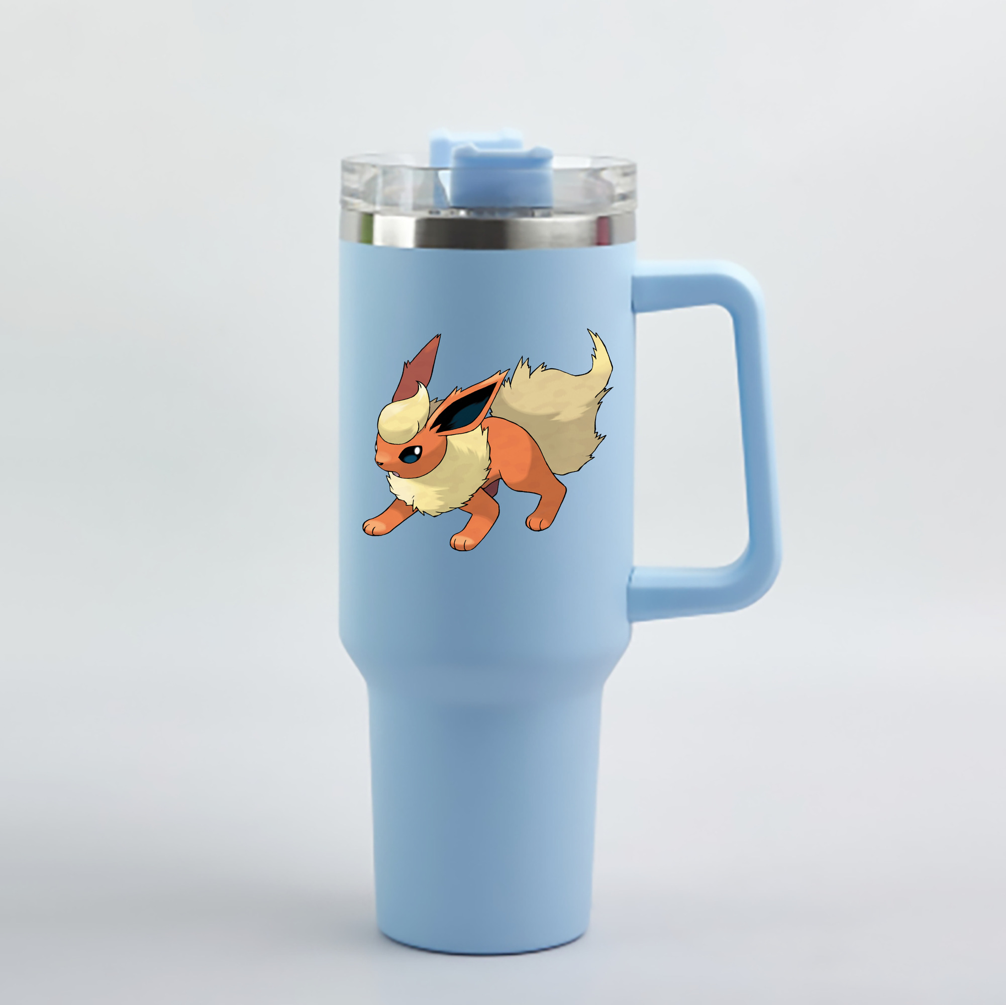 （画像用） ポケットモンスター Pokémon 1200mL車用タンブラー - クリスタルステッカー（プラスチックストロー付き）