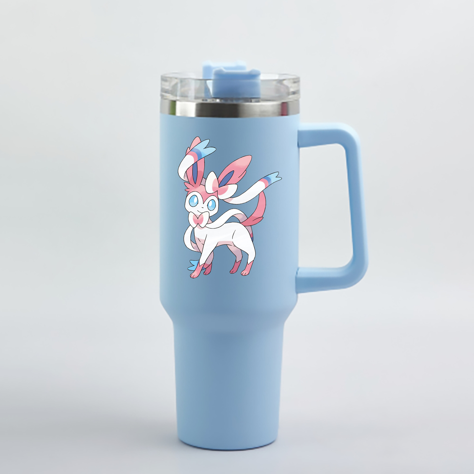 （画像用） ポケットモンスター Pokémon 1200mL車用タンブラー - クリスタルステッカー（プラスチックストロー付き）