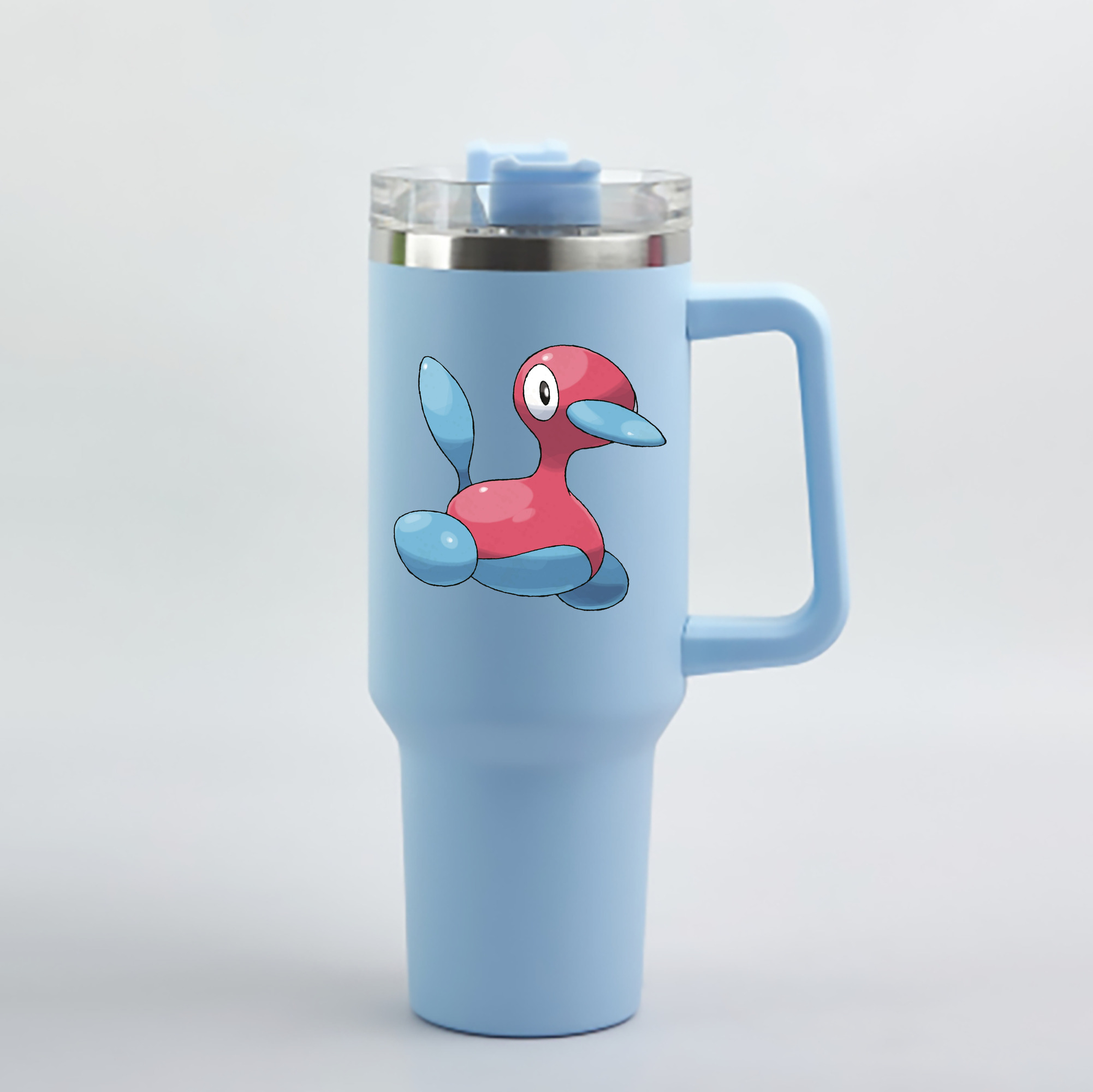 （画像用） ポケットモンスター Pokémon 1200mL車用タンブラー - クリスタルステッカー（プラスチックストロー付き）