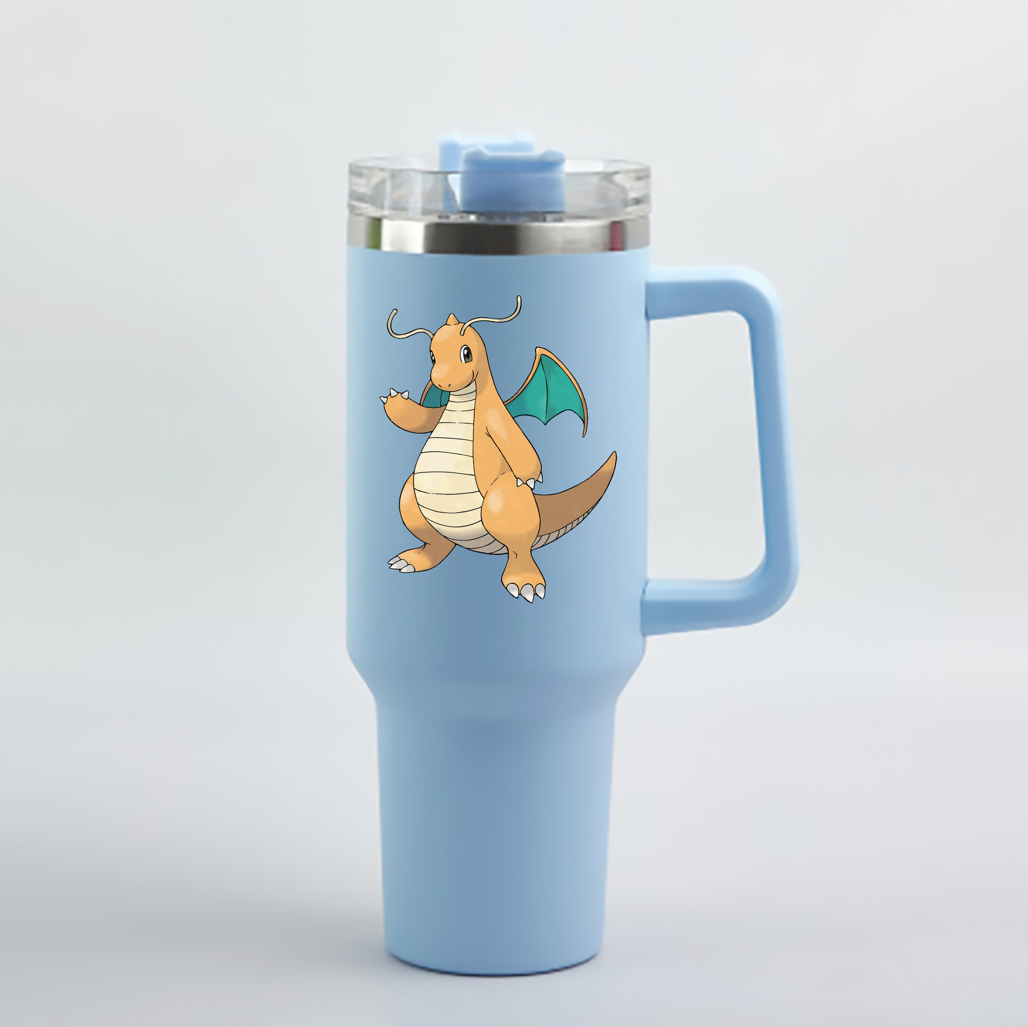（画像用） ポケットモンスター Pokémon 1200mL車用タンブラー - クリスタルステッカー（プラスチックストロー付き）