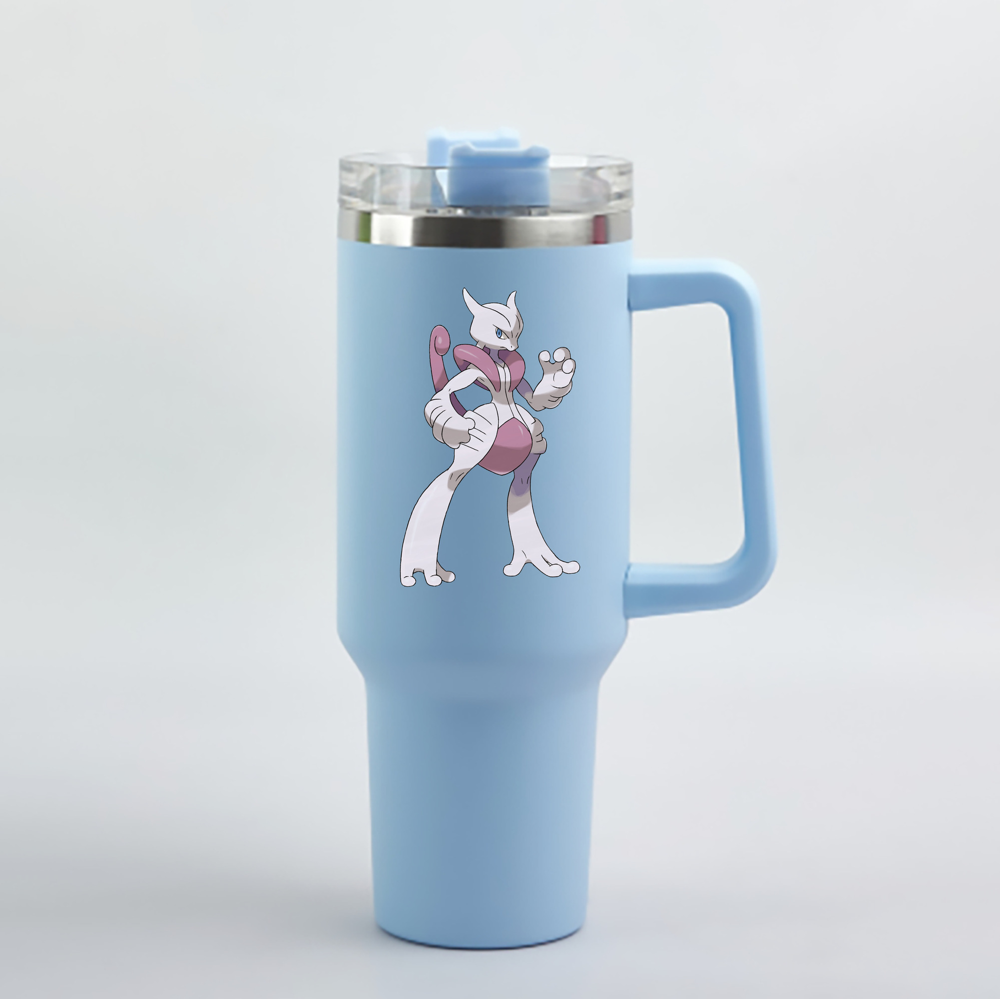（画像用） ポケットモンスター Pokémon 1200mL車用タンブラー - クリスタルステッカー（プラスチックストロー付き）