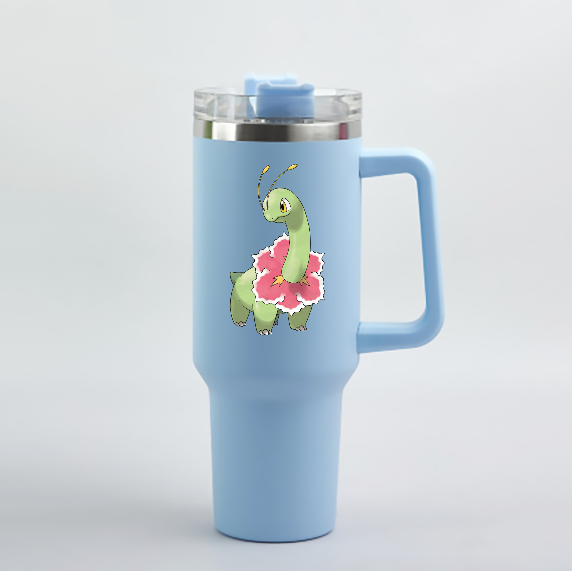 （画像用） ポケットモンスター Pokémon 1200mL車用タンブラー - クリスタルステッカー（プラスチックストロー付き）