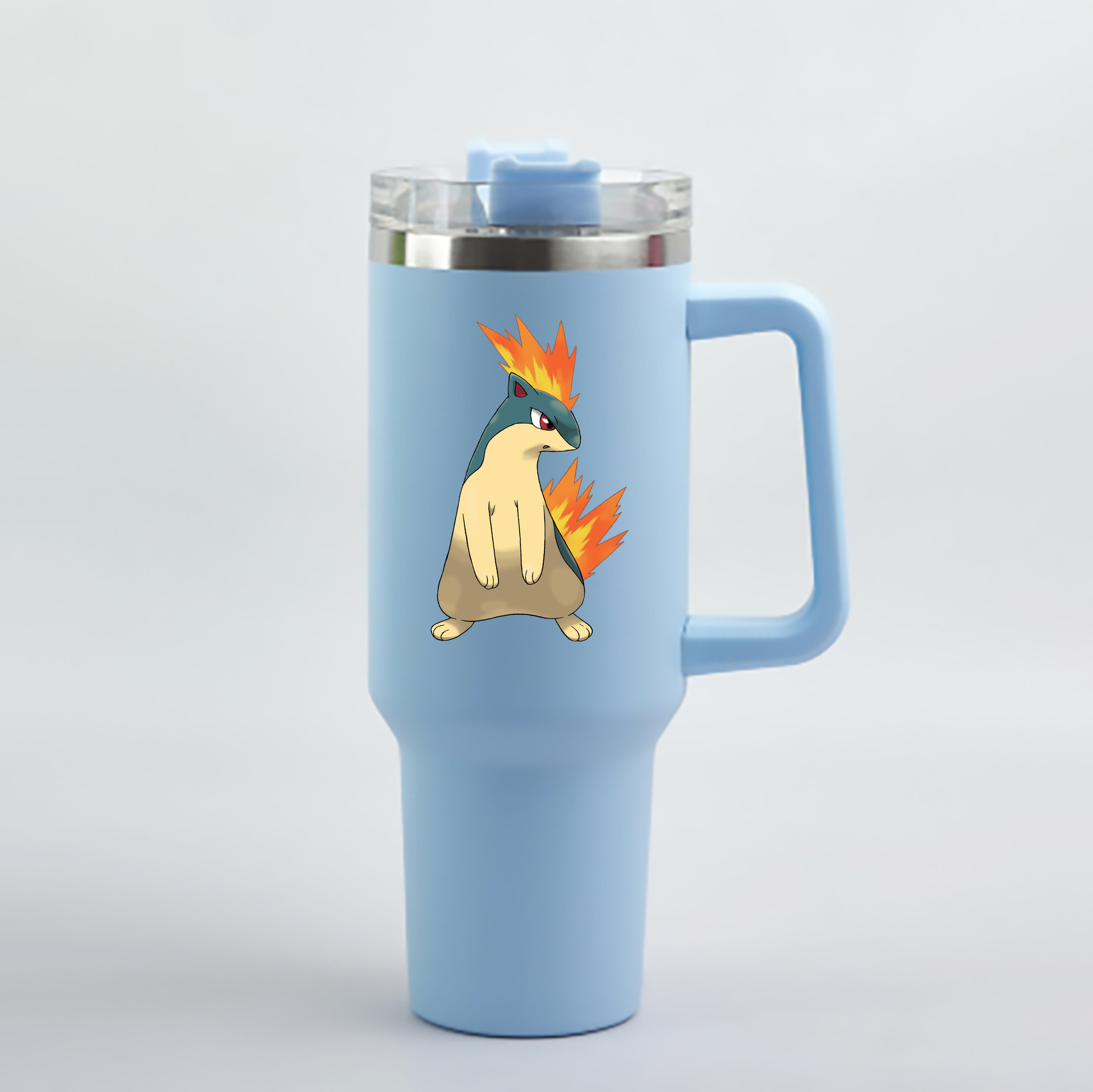 （画像用） ポケットモンスター Pokémon 1200mL車用タンブラー - クリスタルステッカー（プラスチックストロー付き）
