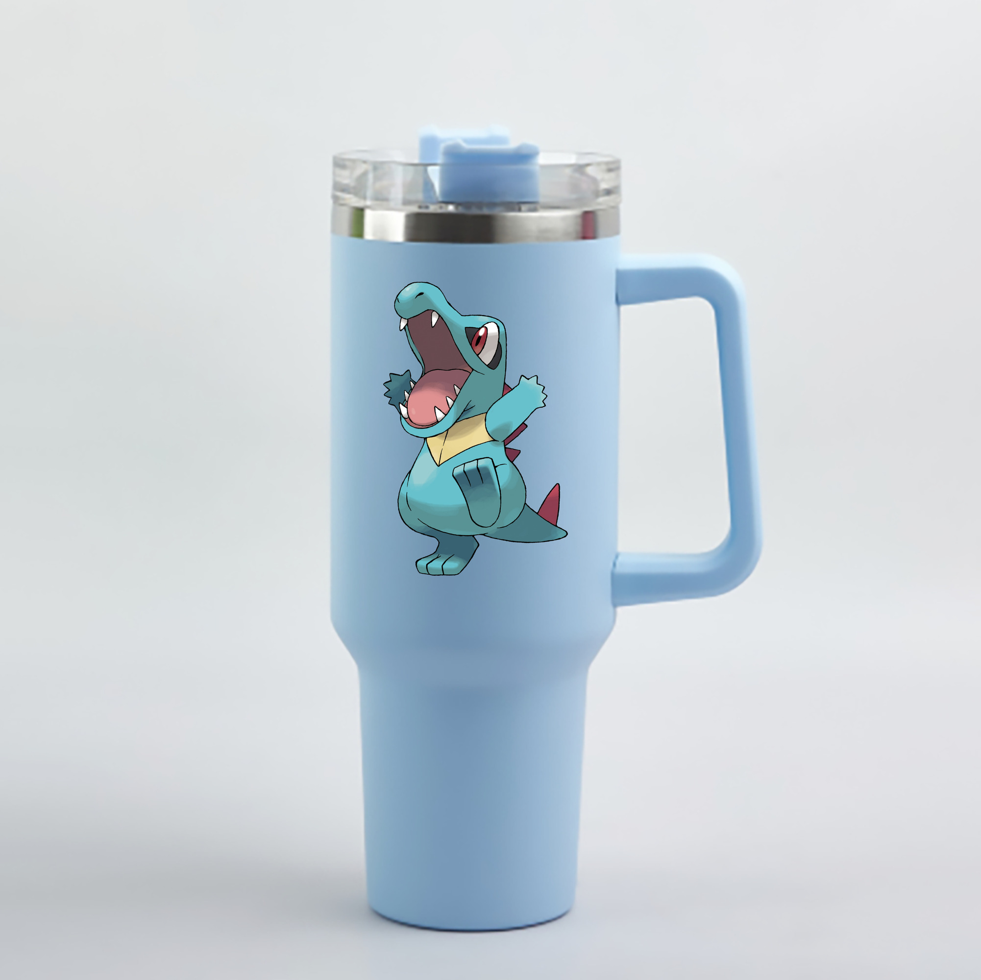 （画像用） ポケットモンスター Pokémon 1200mL車用タンブラー - クリスタルステッカー（プラスチックストロー付き）
