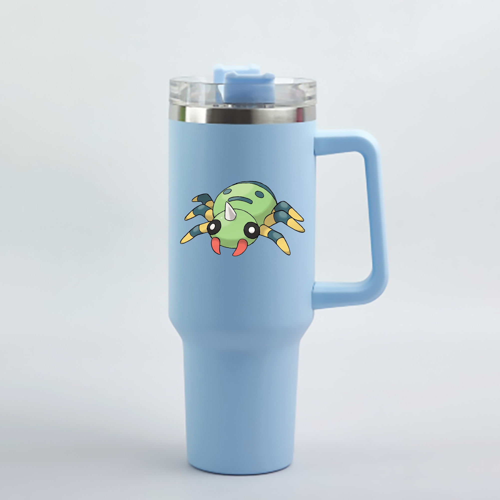 （画像用） ポケットモンスター Pokémon 1200mL車用タンブラー - クリスタルステッカー（プラスチックストロー付き）
