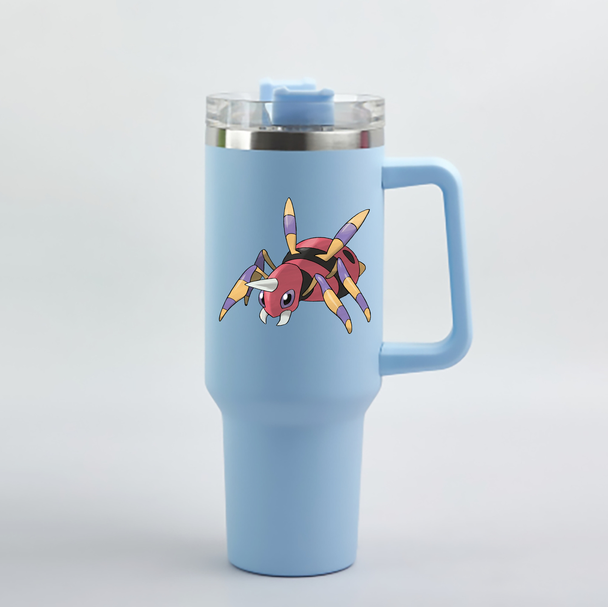 （画像用） ポケットモンスター Pokémon 1200mL車用タンブラー - クリスタルステッカー（プラスチックストロー付き）