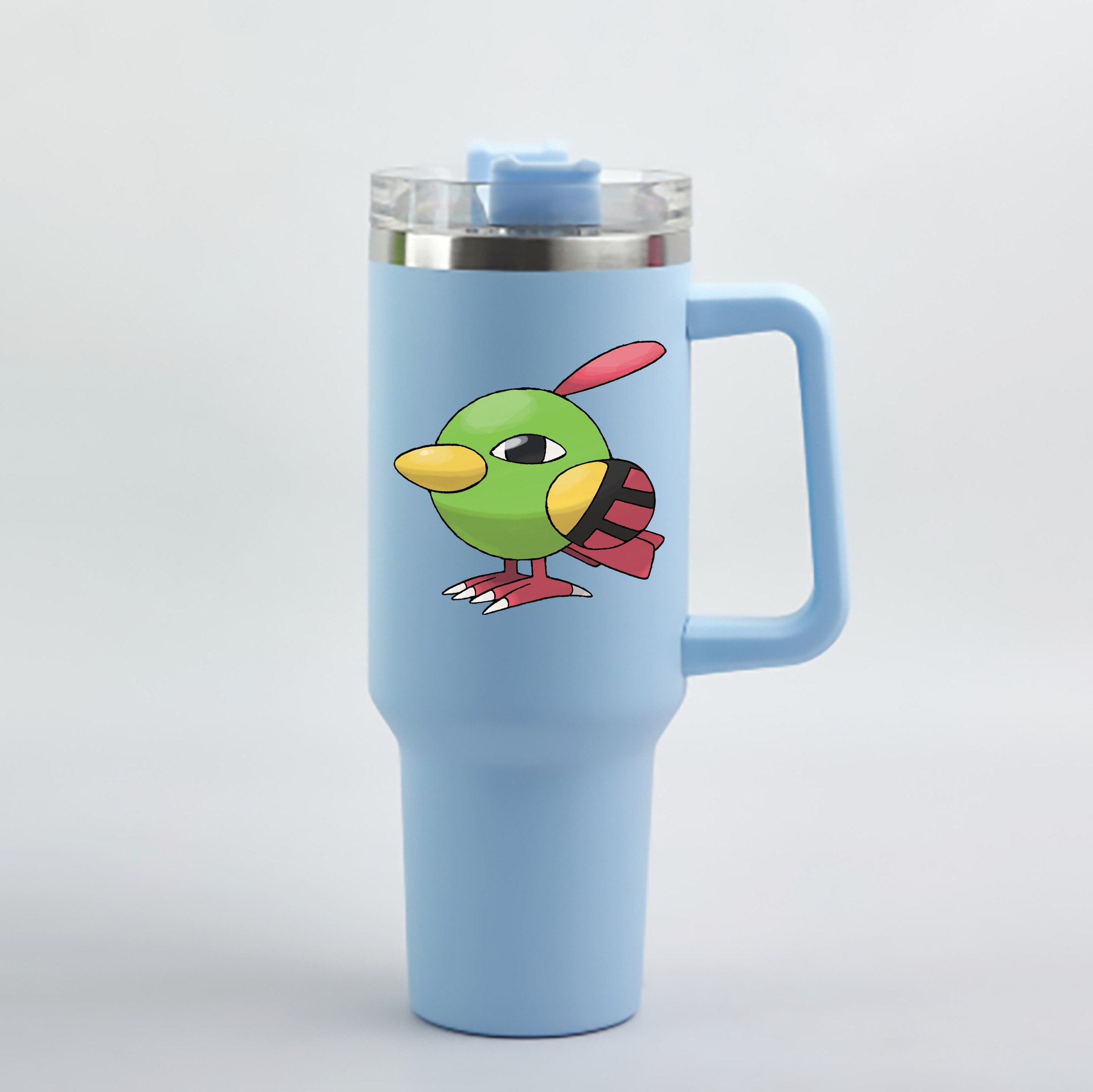 （画像用） ポケットモンスター Pokémon 1200mL車用タンブラー - クリスタルステッカー（プラスチックストロー付き）