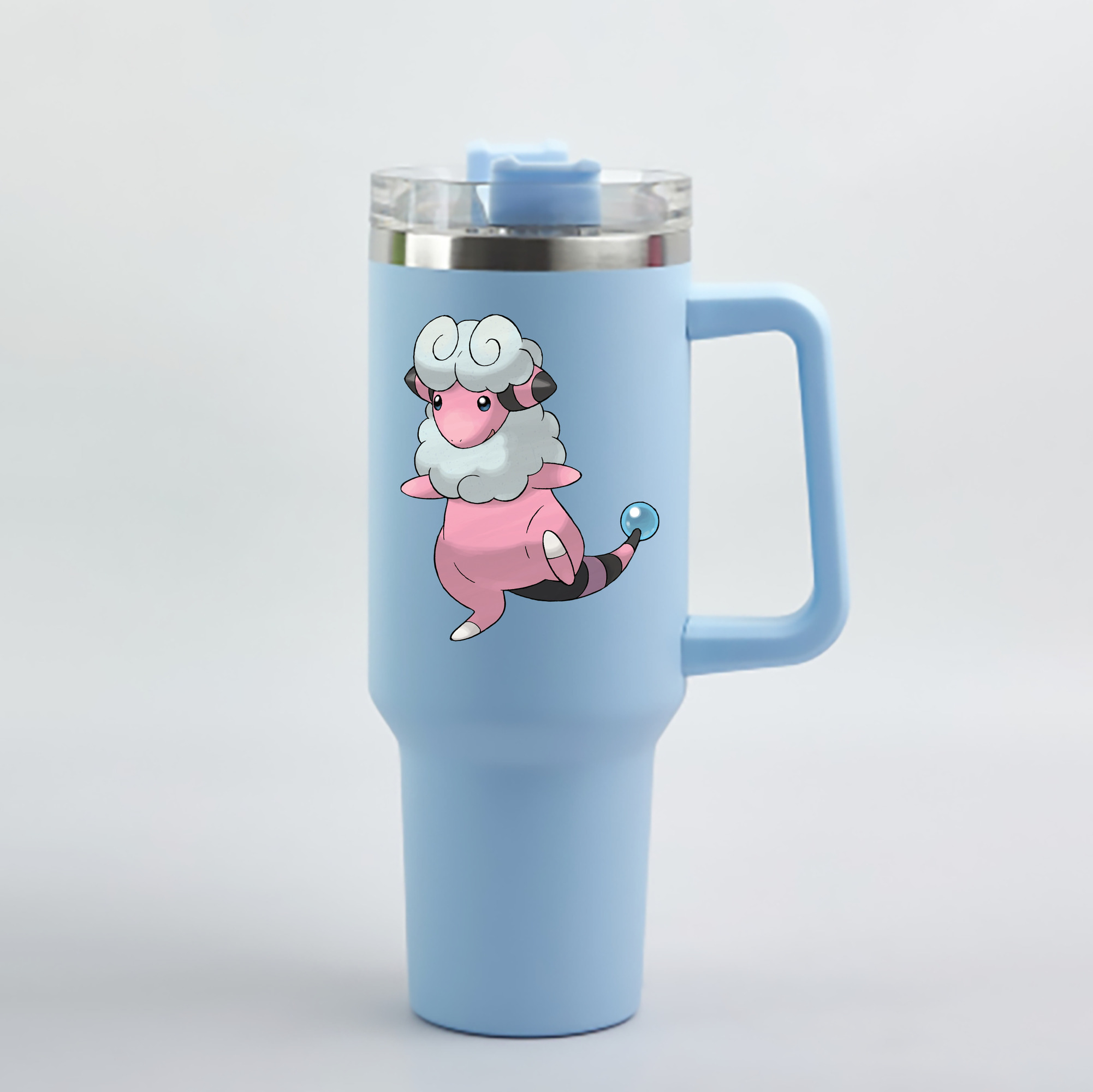 （画像用） ポケットモンスター Pokémon 1200mL車用タンブラー - クリスタルステッカー（プラスチックストロー付き）