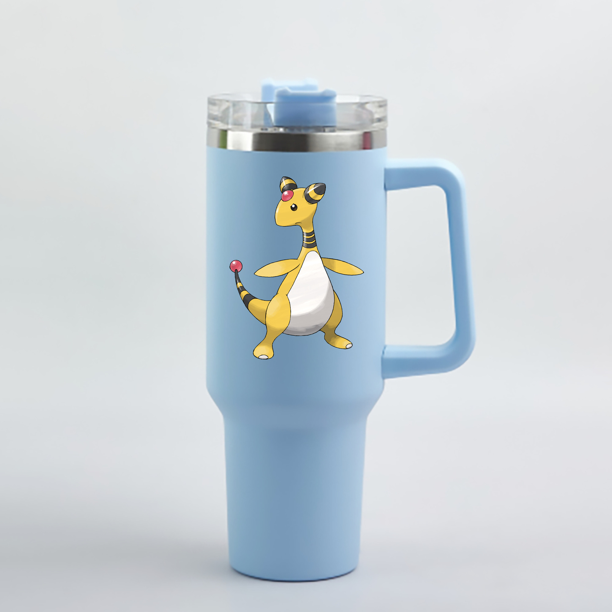（画像用） ポケットモンスター Pokémon 1200mL車用タンブラー - クリスタルステッカー（プラスチックストロー付き）