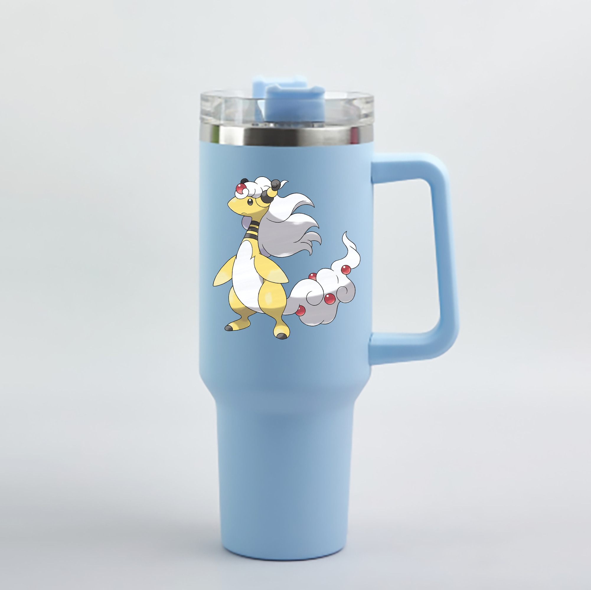 （画像用） ポケットモンスター Pokémon 1200mL車用タンブラー - クリスタルステッカー（プラスチックストロー付き）