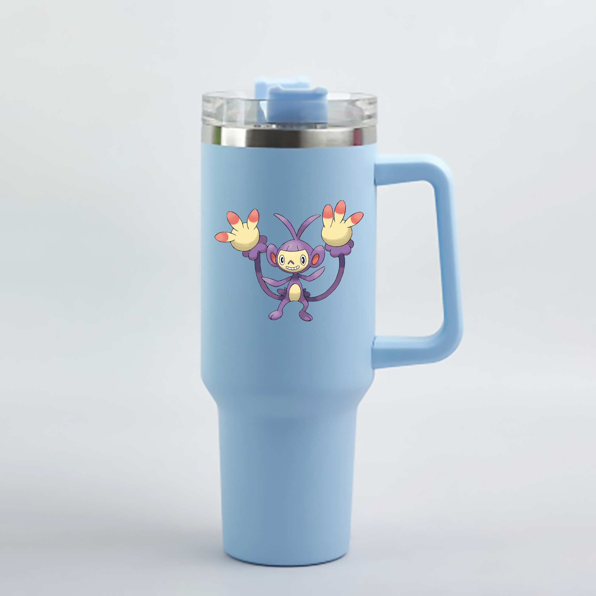 （画像用） ポケットモンスター Pokémon 1200mL車用タンブラー - クリスタルステッカー（プラスチックストロー付き）