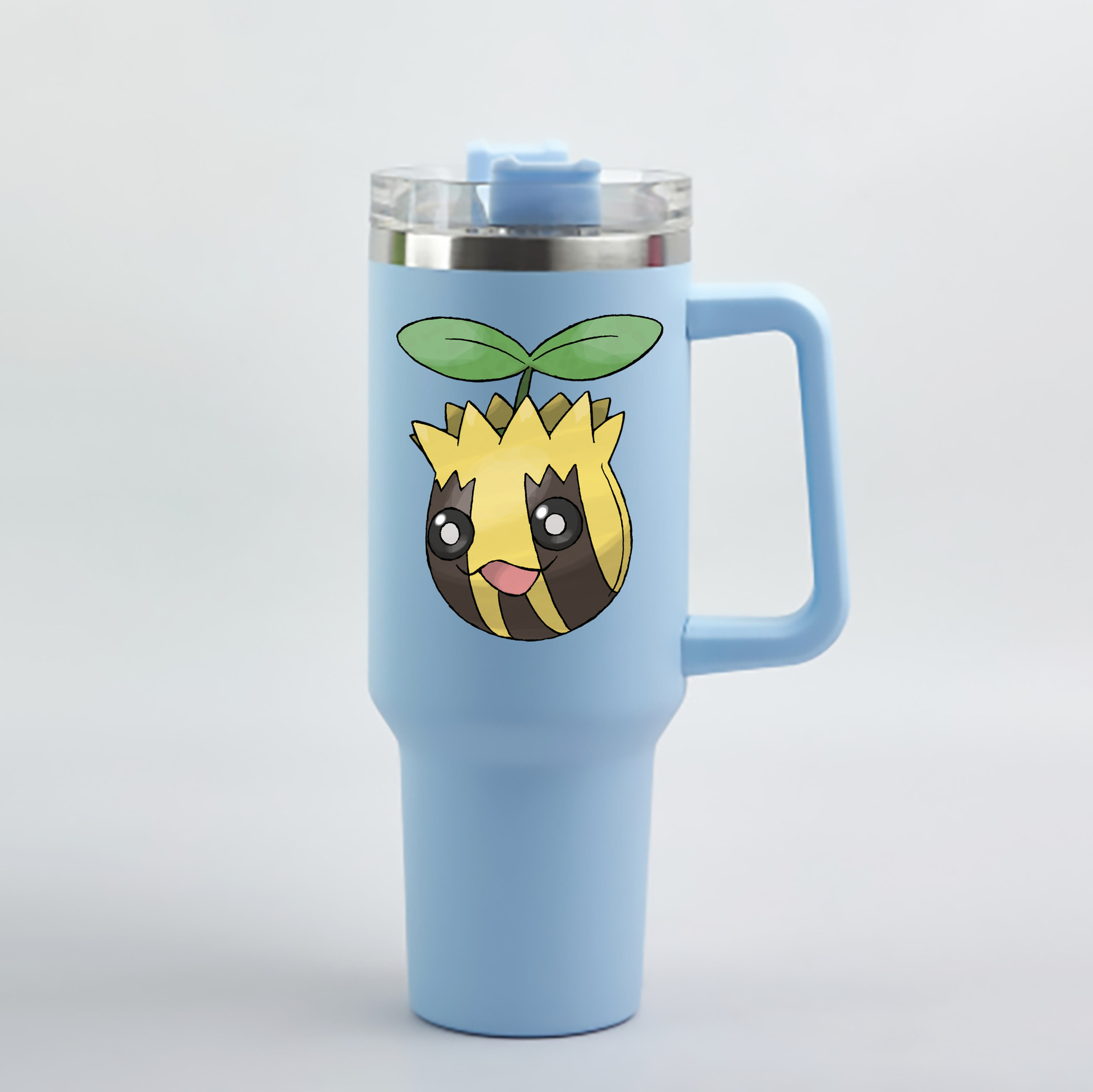（画像用） ポケットモンスター Pokémon 1200mL車用タンブラー - クリスタルステッカー（プラスチックストロー付き）