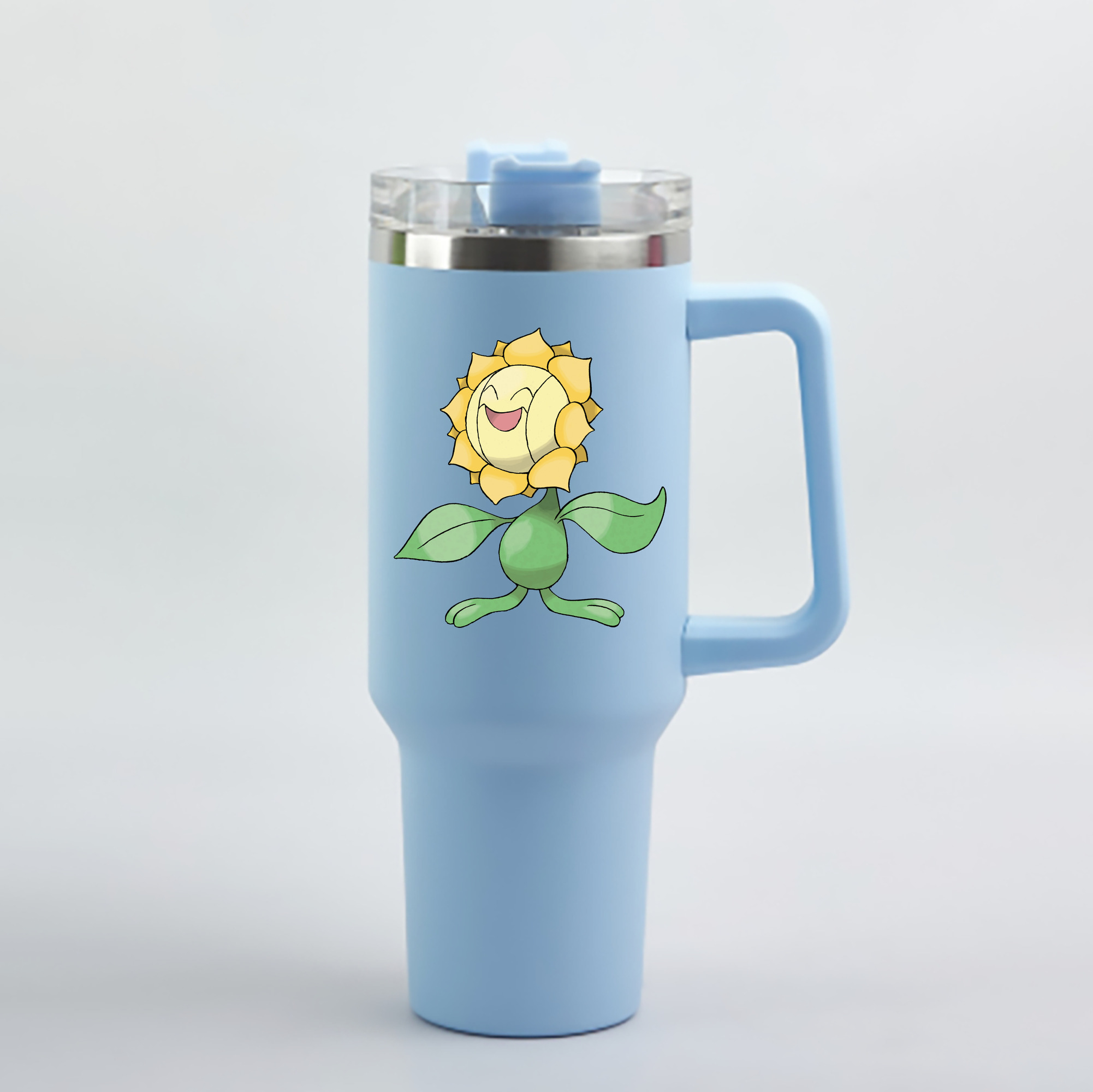 （画像用） ポケットモンスター Pokémon 1200mL車用タンブラー - クリスタルステッカー（プラスチックストロー付き）