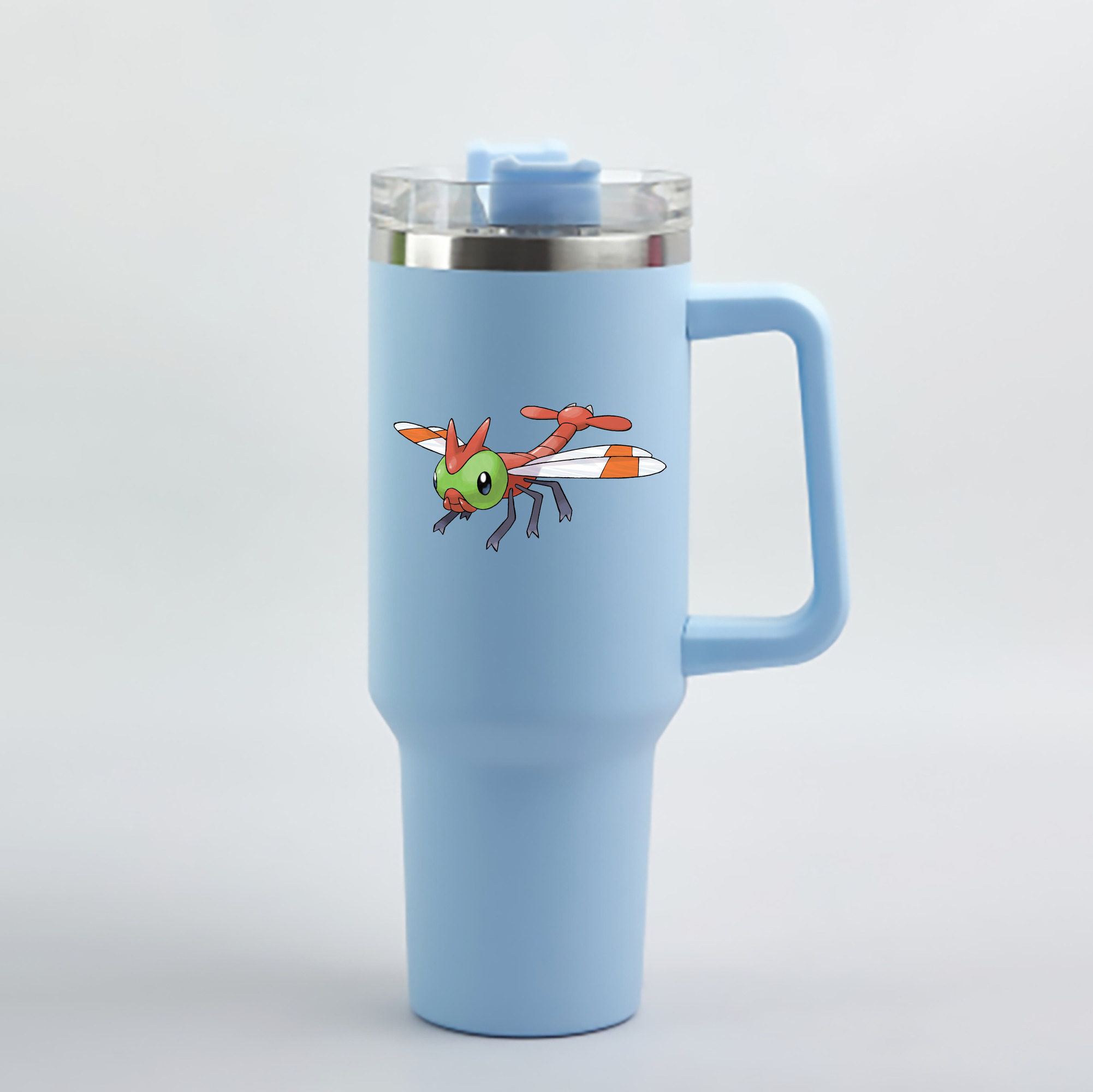 （画像用） ポケットモンスター Pokémon 1200mL車用タンブラー - クリスタルステッカー（プラスチックストロー付き）