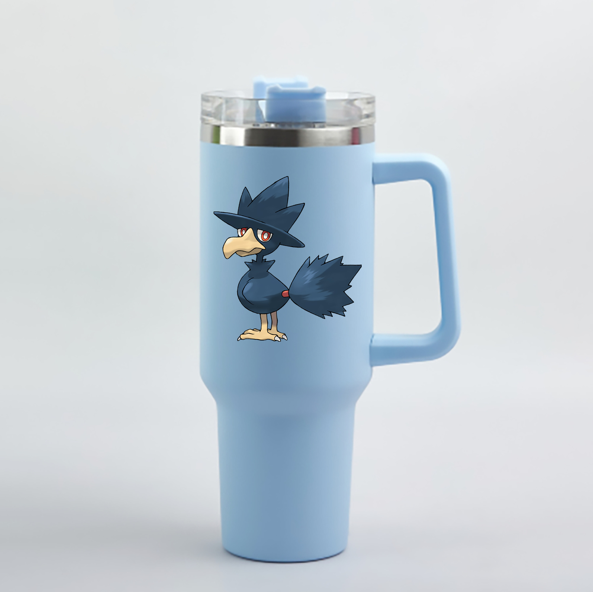 （画像用） ポケットモンスター Pokémon 1200mL車用タンブラー - クリスタルステッカー（プラスチックストロー付き）