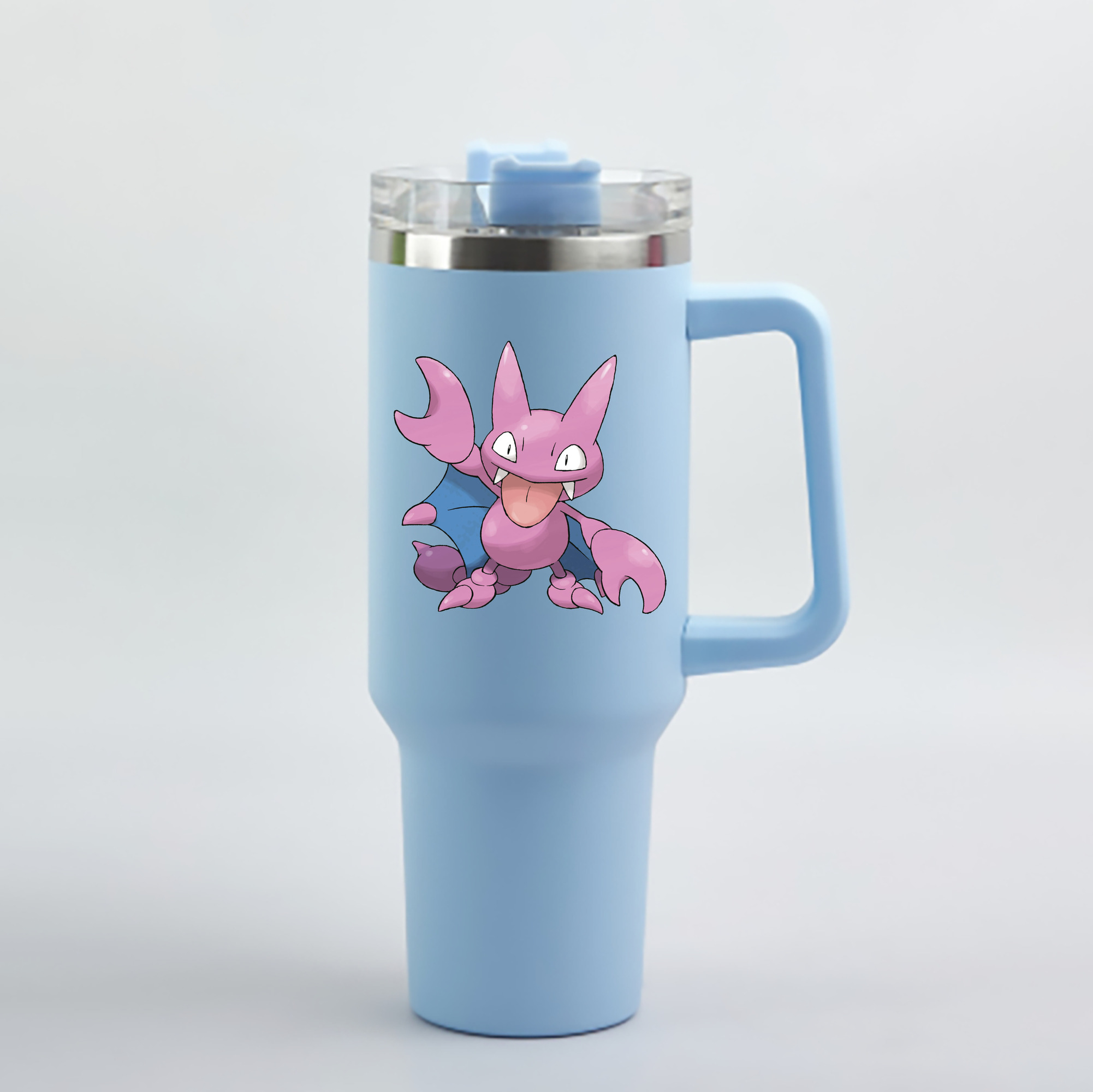 （画像用） ポケットモンスター Pokémon 1200mL車用タンブラー - クリスタルステッカー（プラスチックストロー付き）