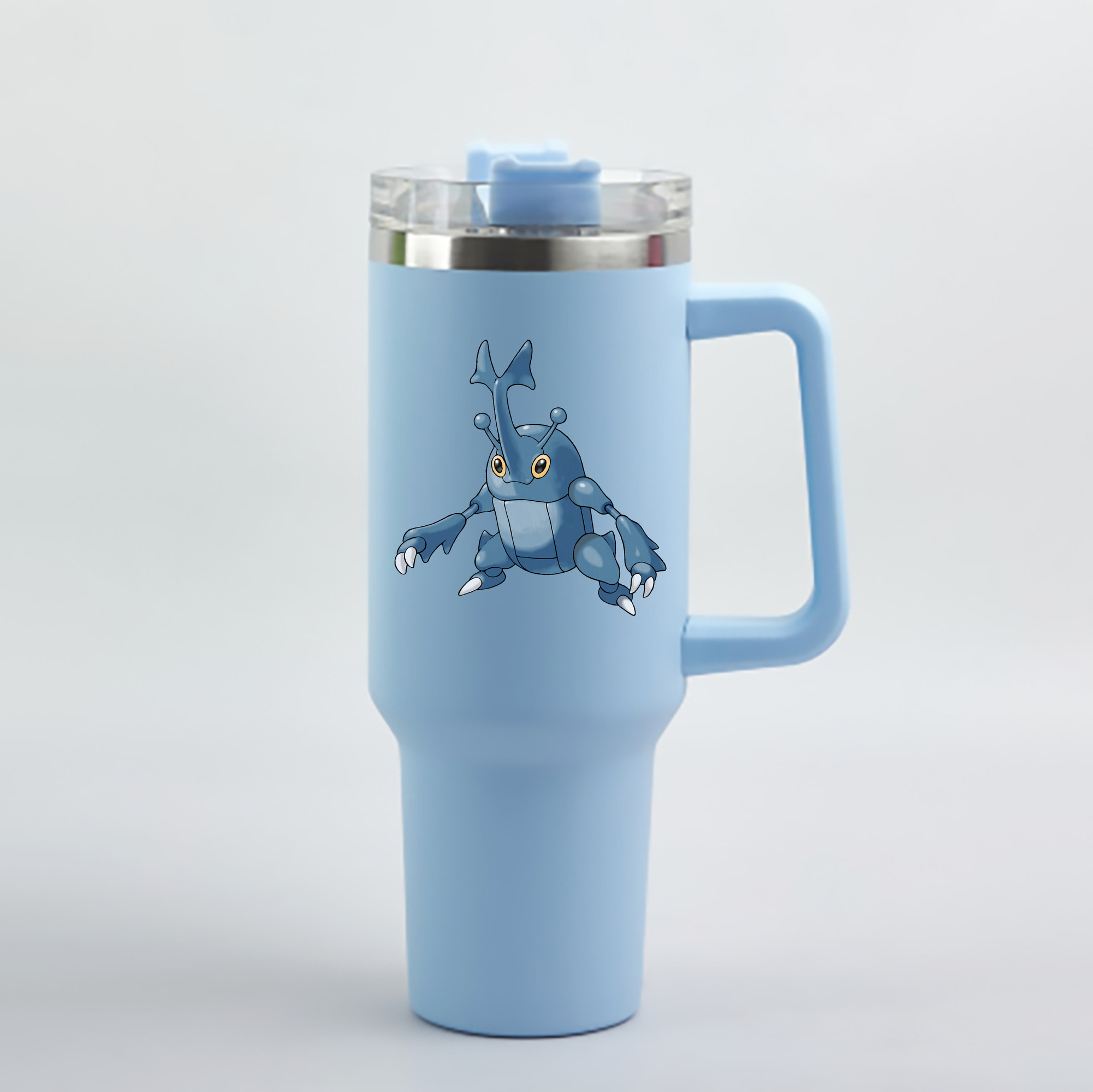 （画像用） ポケットモンスター Pokémon 1200mL車用タンブラー - クリスタルステッカー（プラスチックストロー付き）