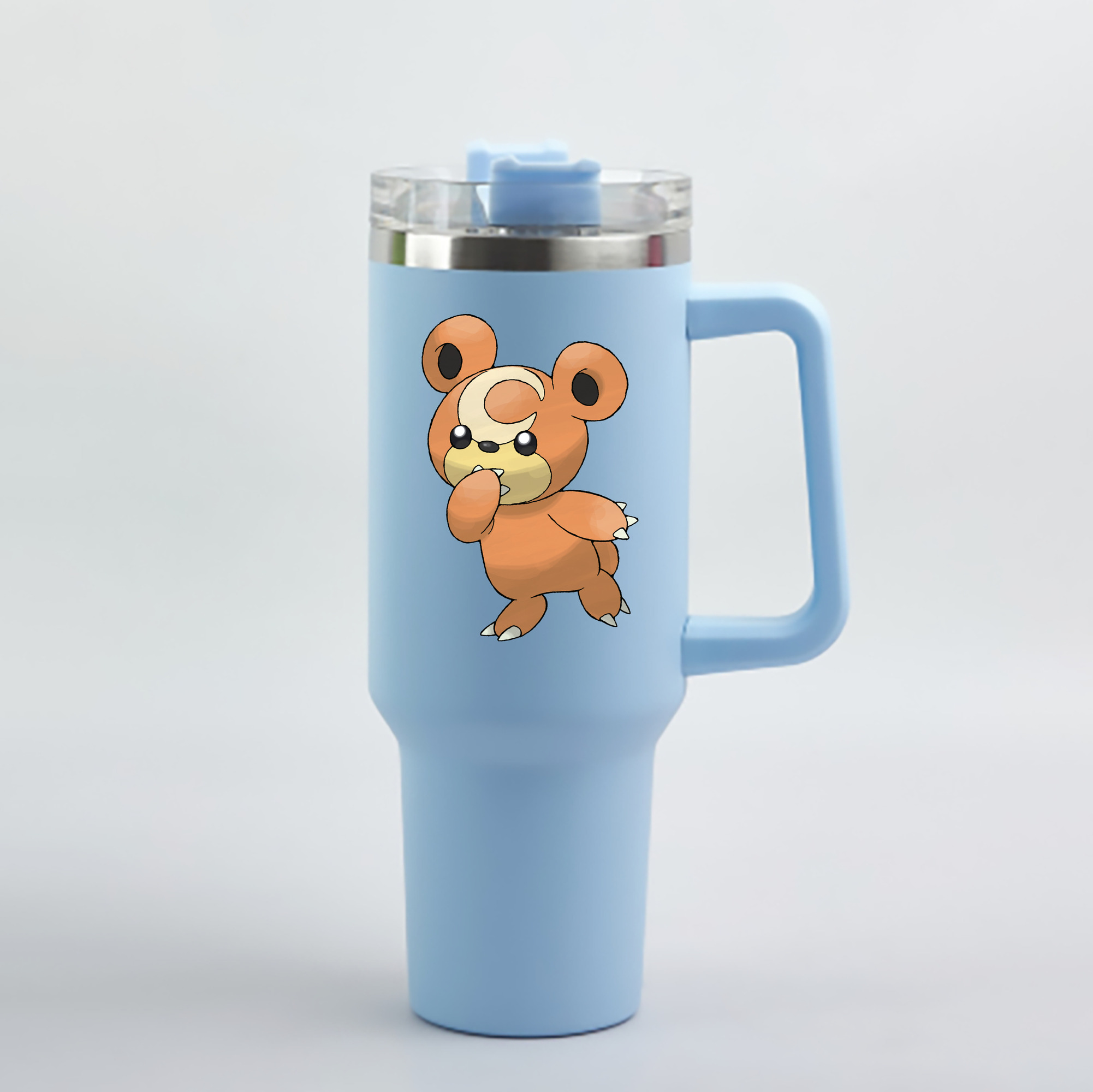 （画像用） ポケットモンスター Pokémon 1200mL車用タンブラー - クリスタルステッカー（プラスチックストロー付き）
